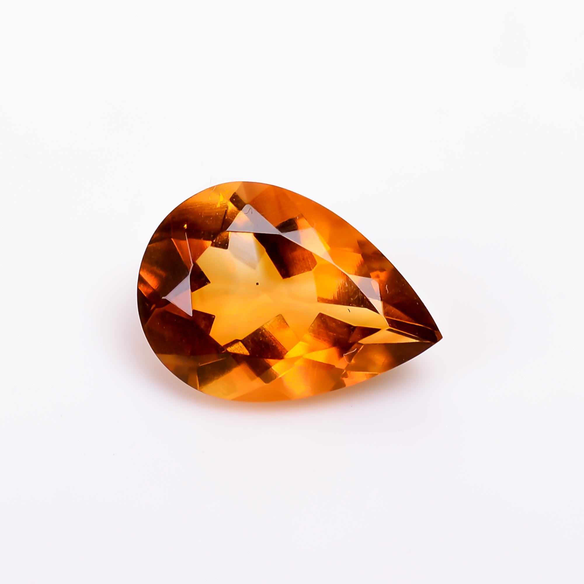 citrine pear shape cut stone natural loose gemstone