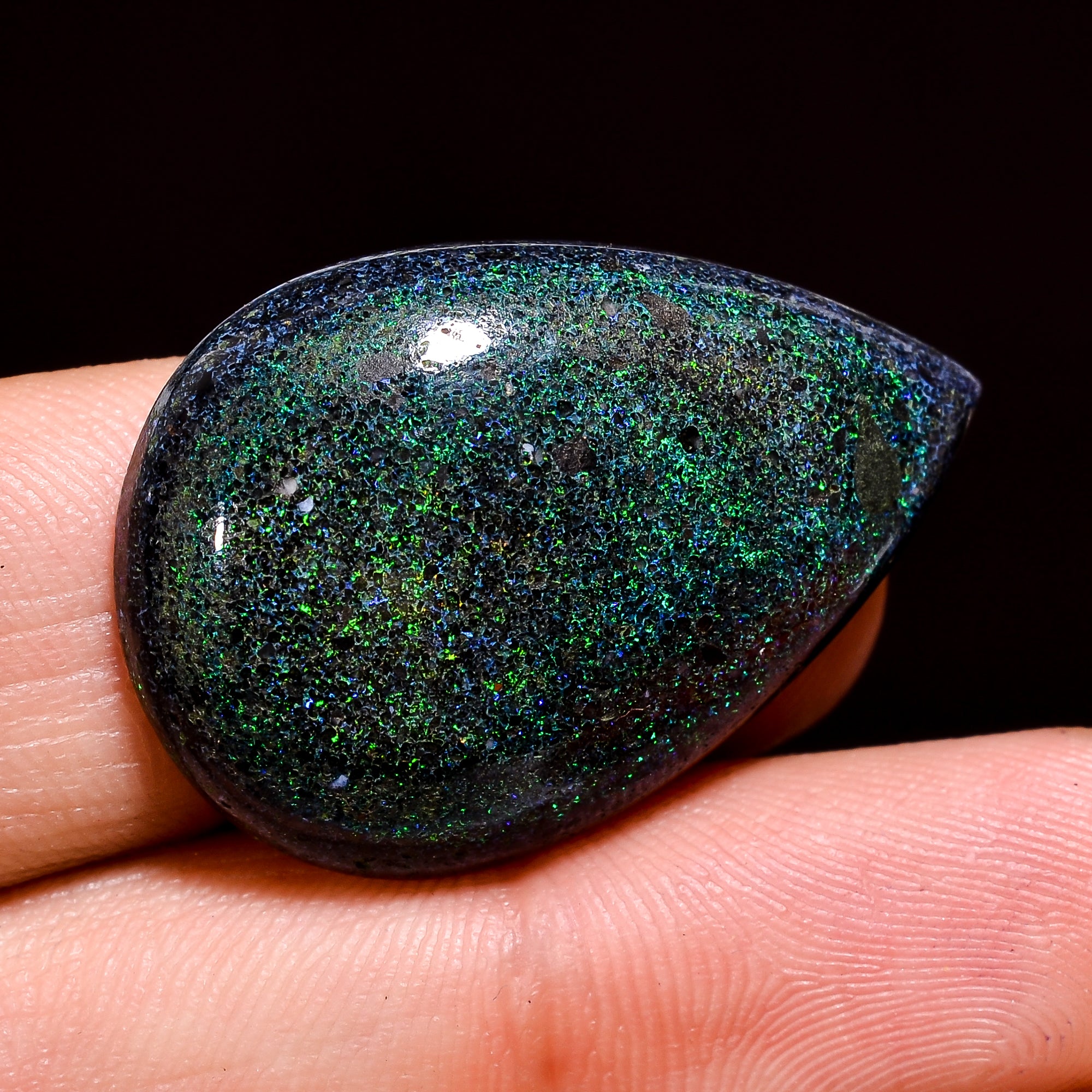 Andamooka Opal ( Fairy opal ) Natural Pear Shape Cabochon Loose Gemstone For Making Jewelry 26 Ct. 30X21X7 mm Y-8127