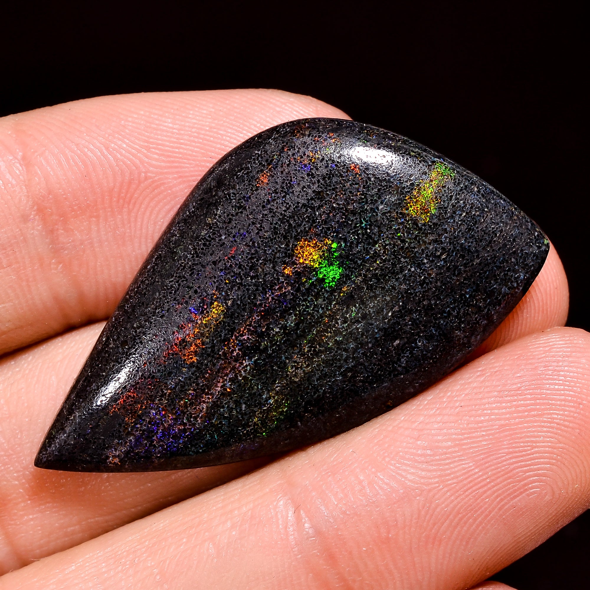 Andamooka Opal ( Fairy opal ) Natural Fancy Shape Cabochon Loose Gemstone For Making Jewelry 25.5 Ct. 40X21X5 mm Y-8131