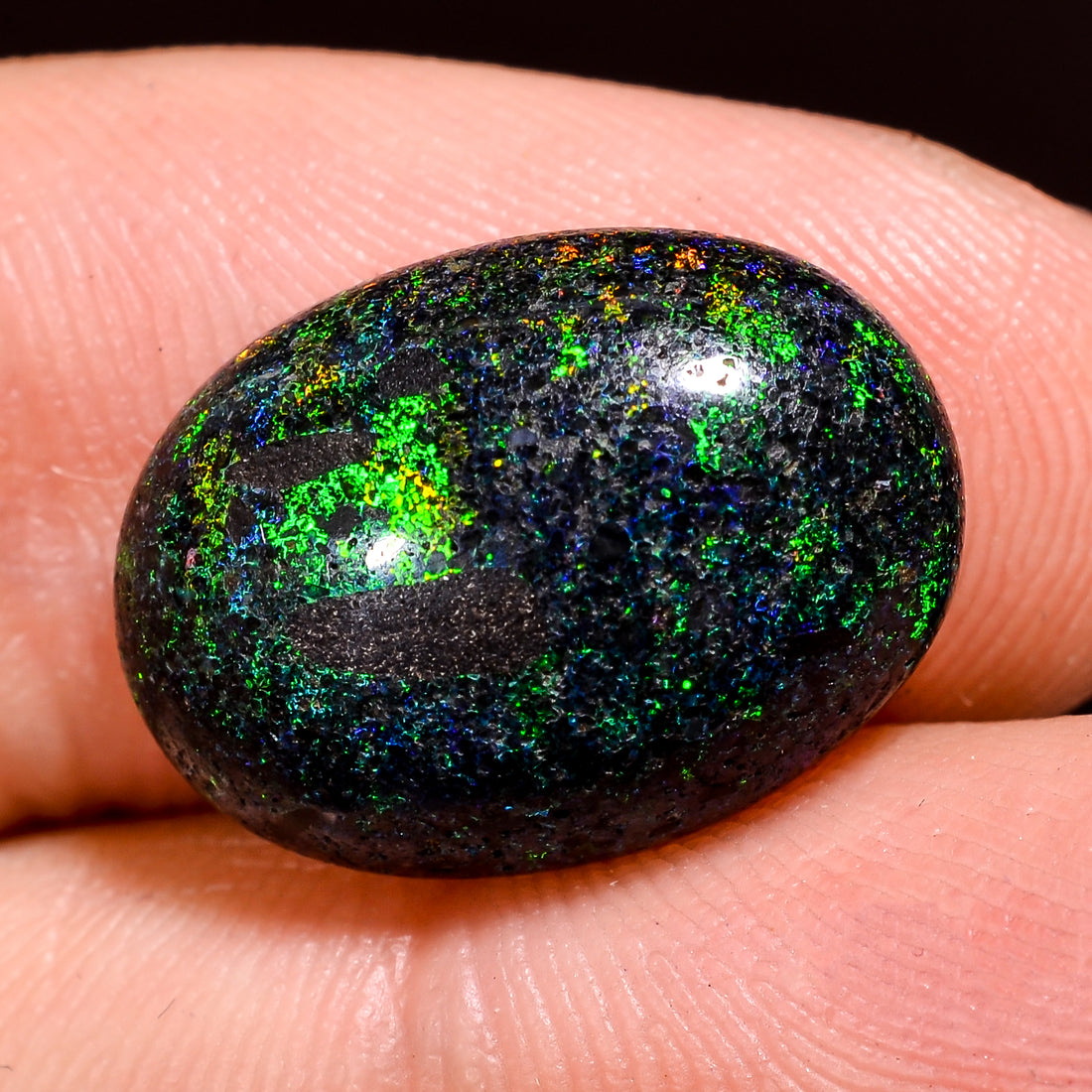 Andamooka Opal ( Fairy opal ) Natural Oval Shape Cabochon Loose Gemstone For Making Jewelry 7.5 Ct. 17X12X6 mm Y-8137