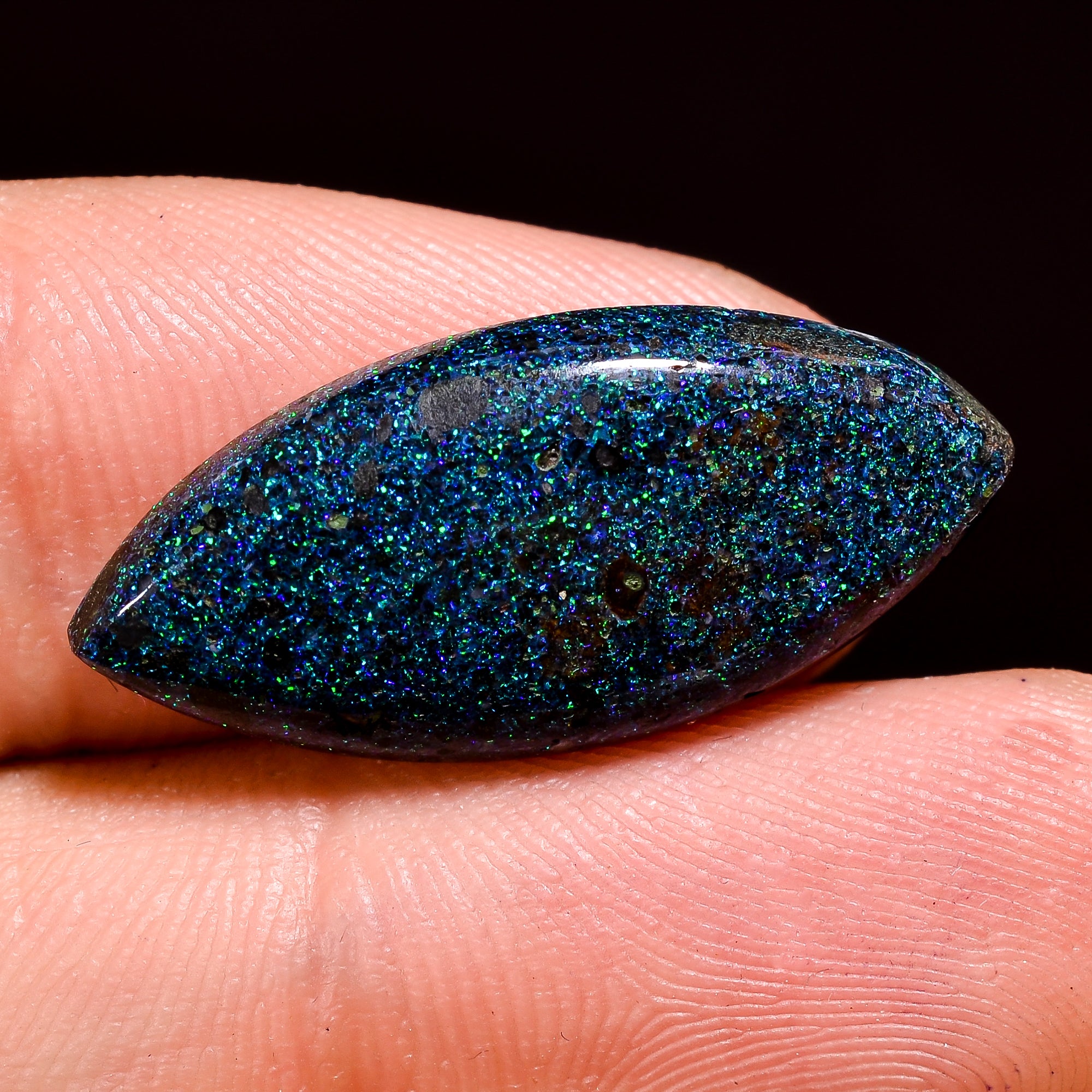 Andamooka Opal ( Fairy opal ) Natural Marquise Shape Cabochon Loose Gemstone For Making Jewelry 8.5 Ct. 25X12X4 mm Y-8138