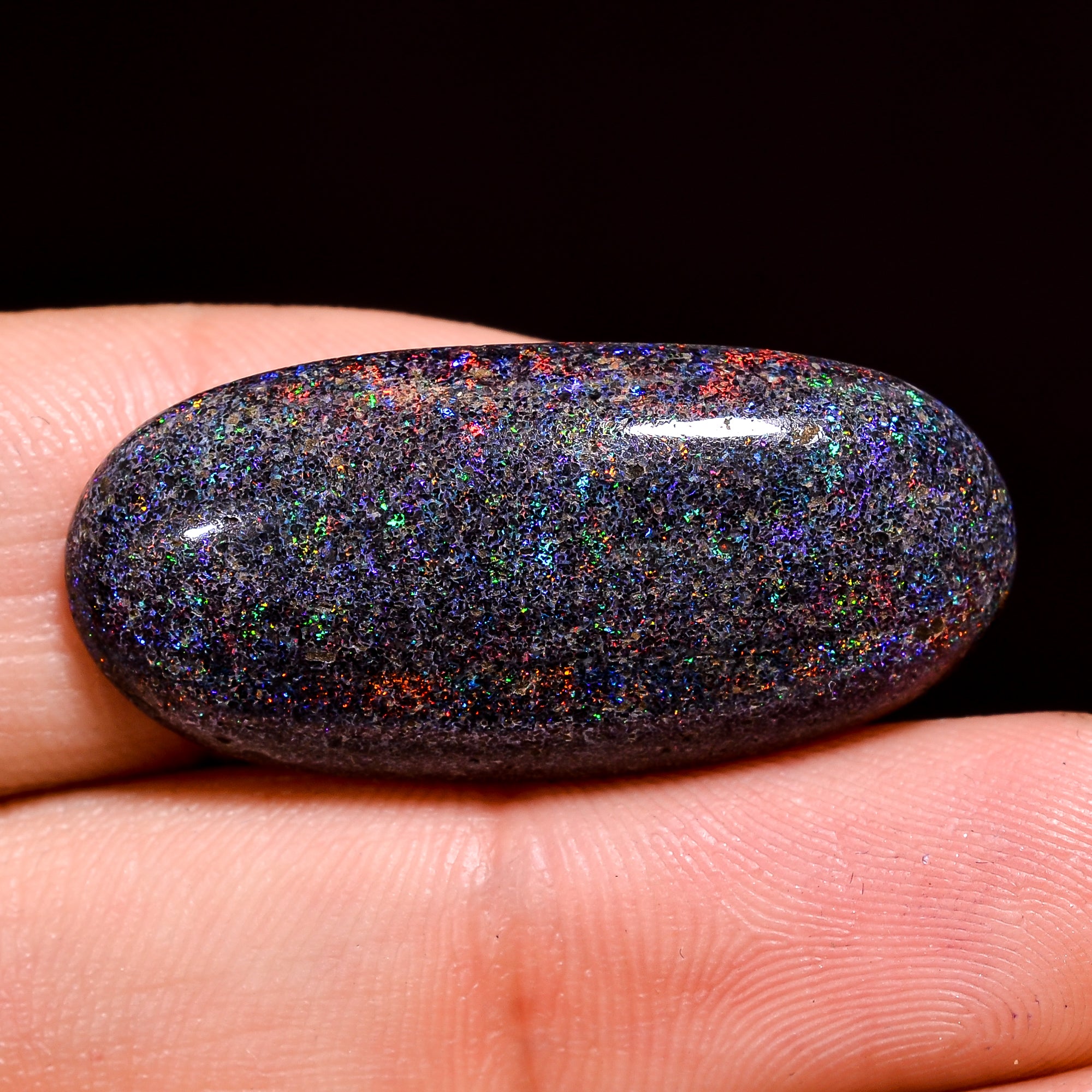Andamooka Opal ( Fairy opal ) Natural Oval Shape Cabochon Loose Gemstone For Making Jewelry 18.5 Ct. 31X15X6 mm Y-8139