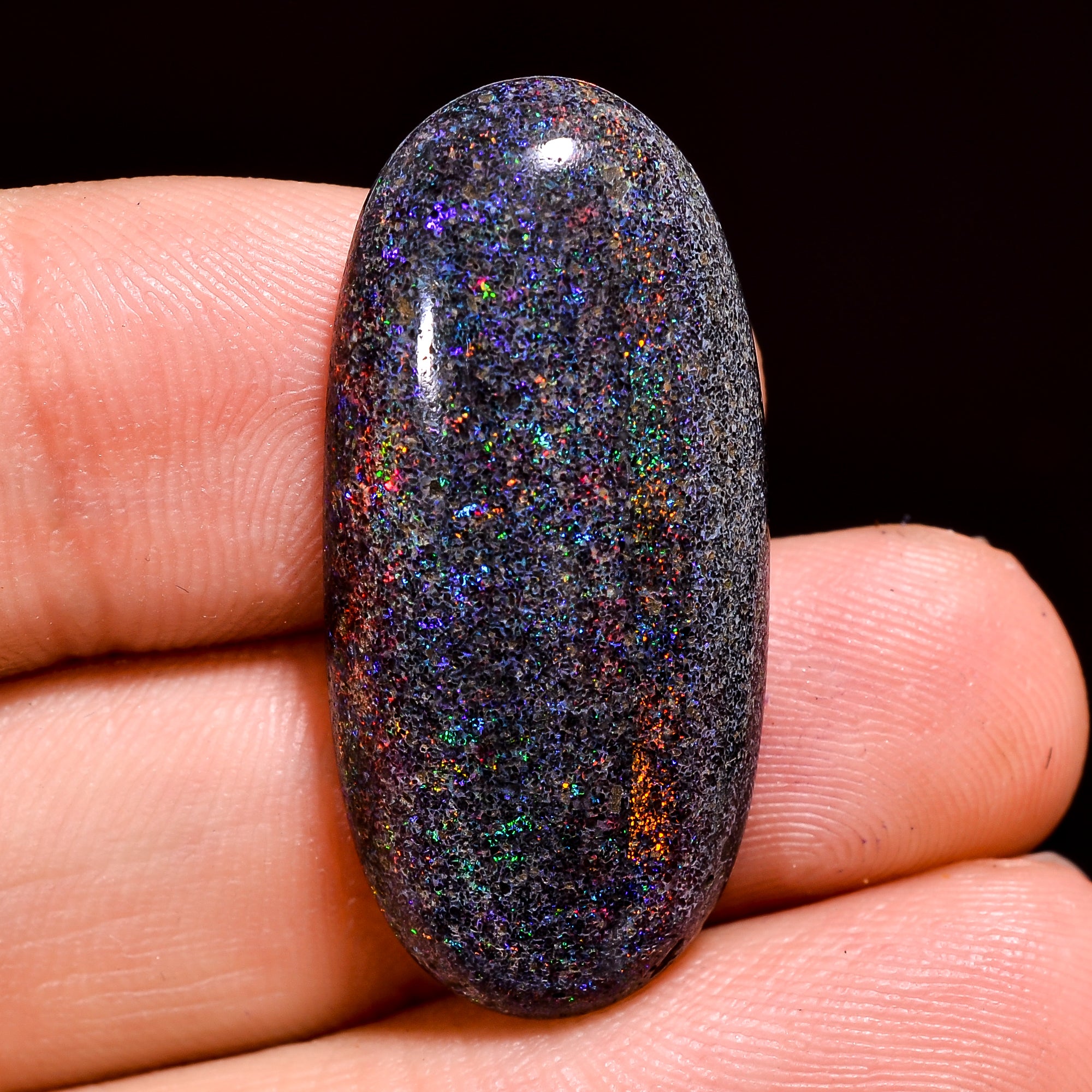 Andamooka Opal ( Fairy opal ) Natural Oval Shape Cabochon Loose Gemstone For Making Jewelry 18.5 Ct. 31X15X6 mm Y-8139