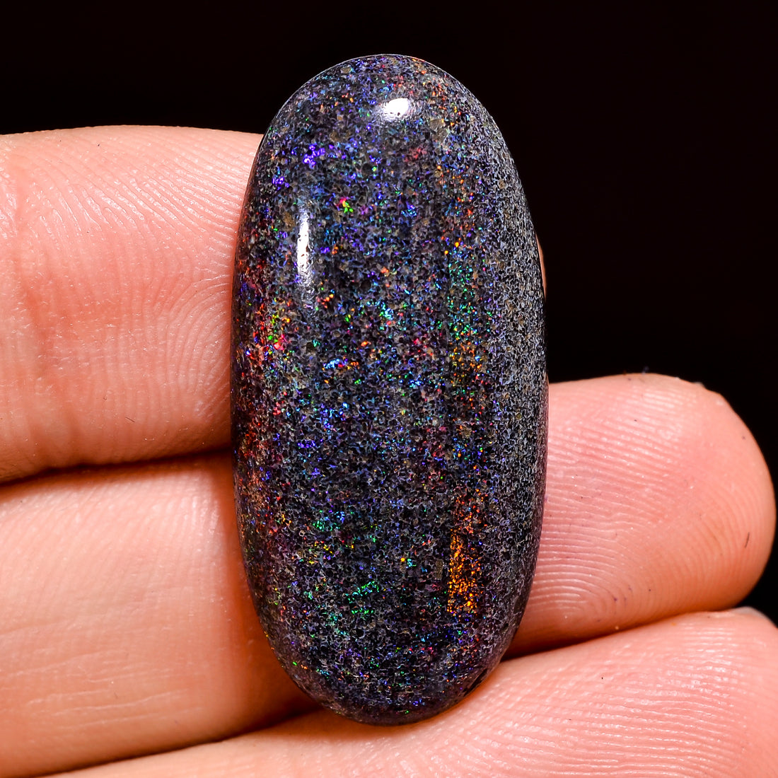 Andamooka Opal ( Fairy opal ) Natural Oval Shape Cabochon Loose Gemstone For Making Jewelry 18.5 Ct. 31X15X6 mm Y-8139
