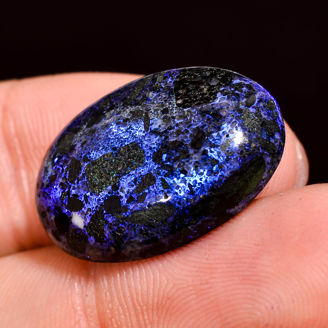 Andamooka Opal ( Fairy opal ) Natural Oval Shape Cabochon Loose Gemstone For Making Jewelry 12.5 Ct. 21X16X6 mm Y-8140