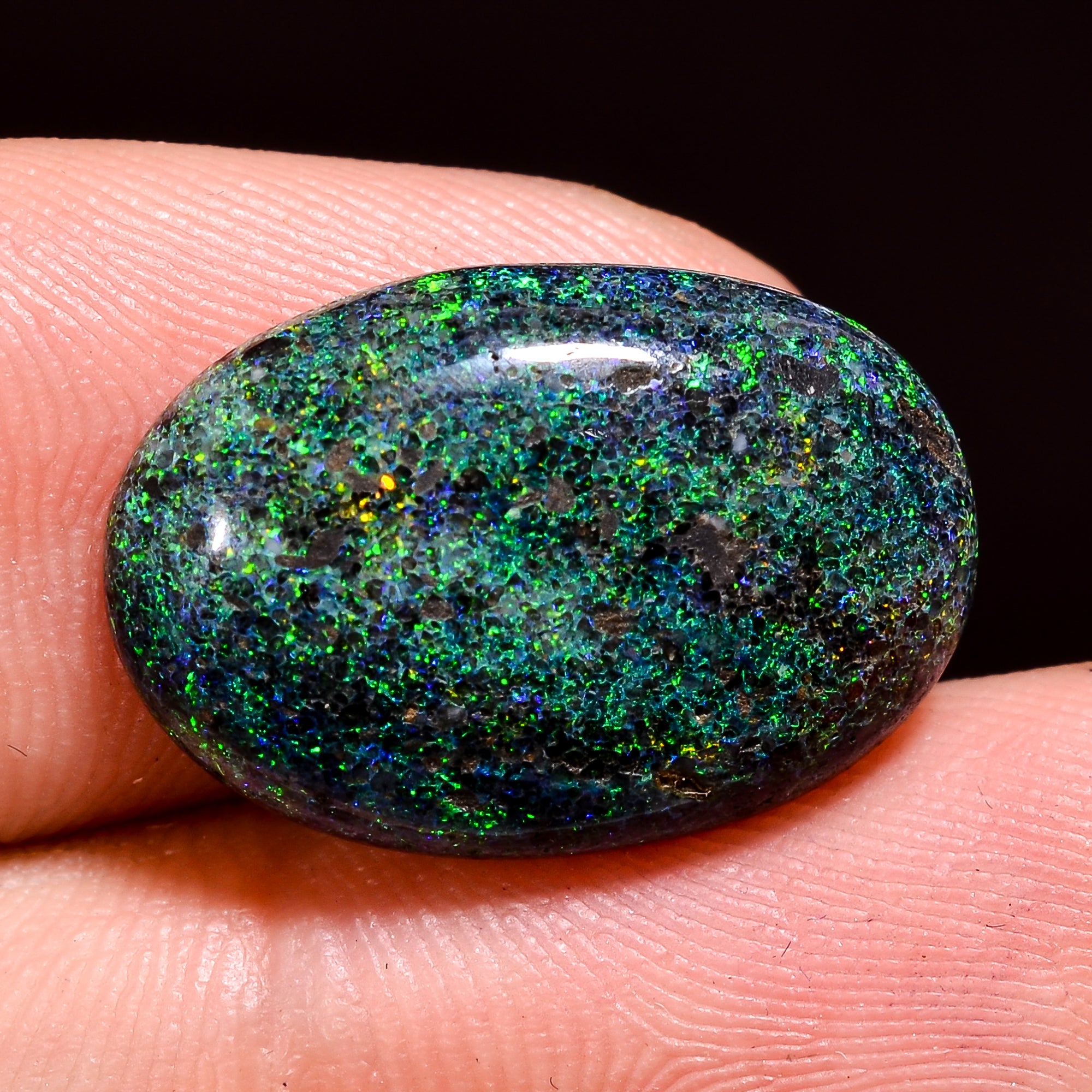 Andamooka Opal ( Fairy opal ) Natural Oval Shape Cabochon Loose Gemstone For Making Jewelry 8.5 Ct. 19X13X5 mm Y-8141