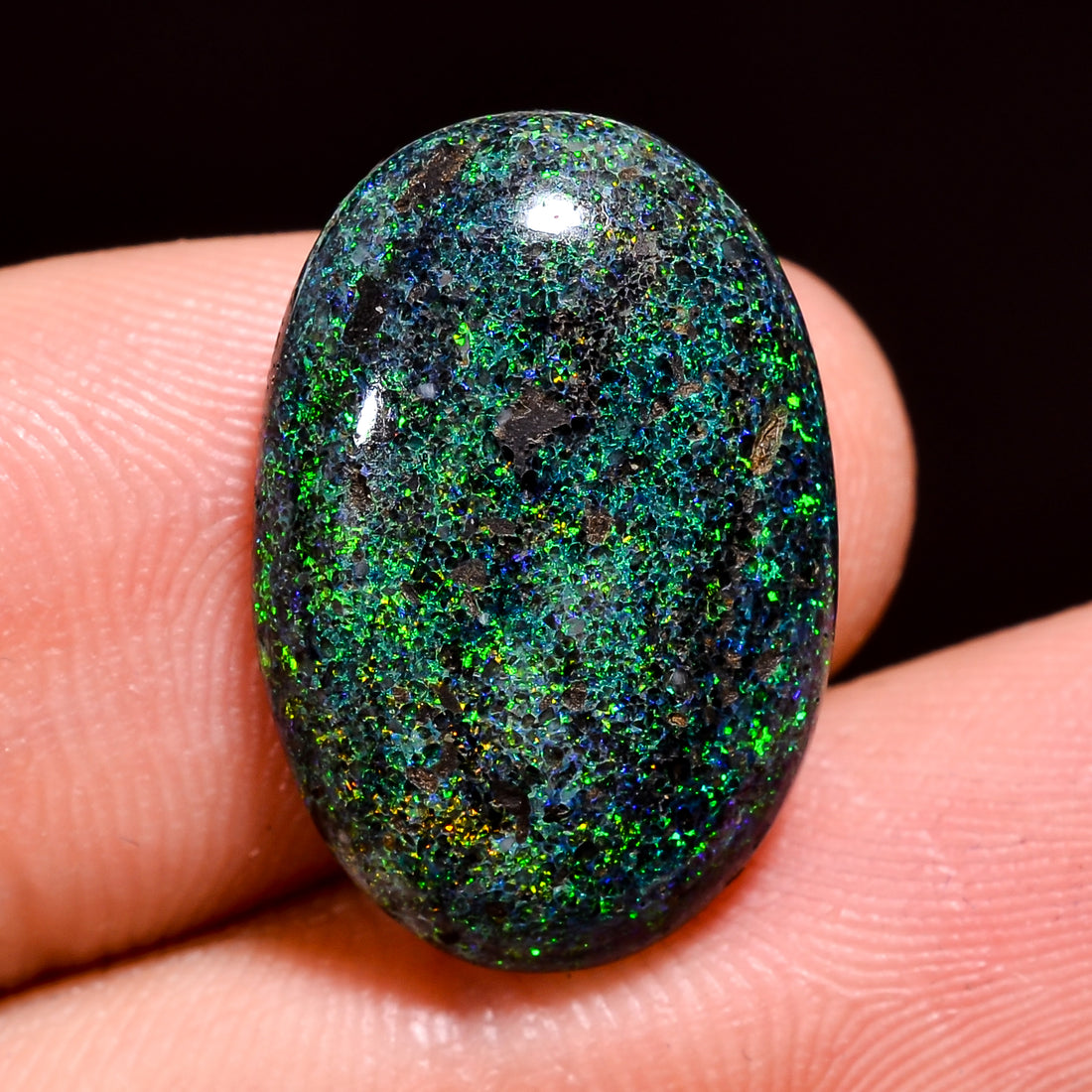 Andamooka Opal ( Fairy opal ) Natural Oval Shape Cabochon Loose Gemstone For Making Jewelry 8.5 Ct. 19X13X5 mm Y-8141
