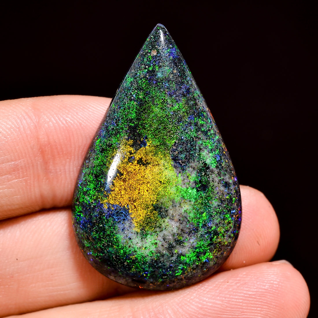 Andamooka Opal ( Fairy opal ) Natural Pear Shape Cabochon Loose Gemstone For Making Jewelry 37 Ct. 37X24X7 mm Y-8142