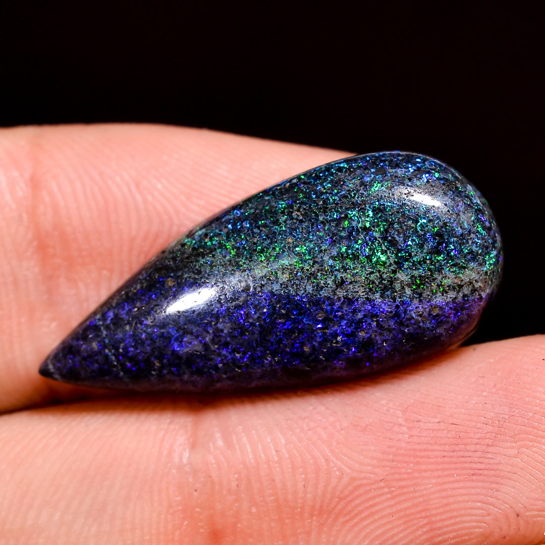 Andamooka Opal ( Fairy opal ) Natural Pear Shape Cabochon Loose Gemstone For Making Jewelry 9.5 Ct. 26X12X5 mm Y-8146