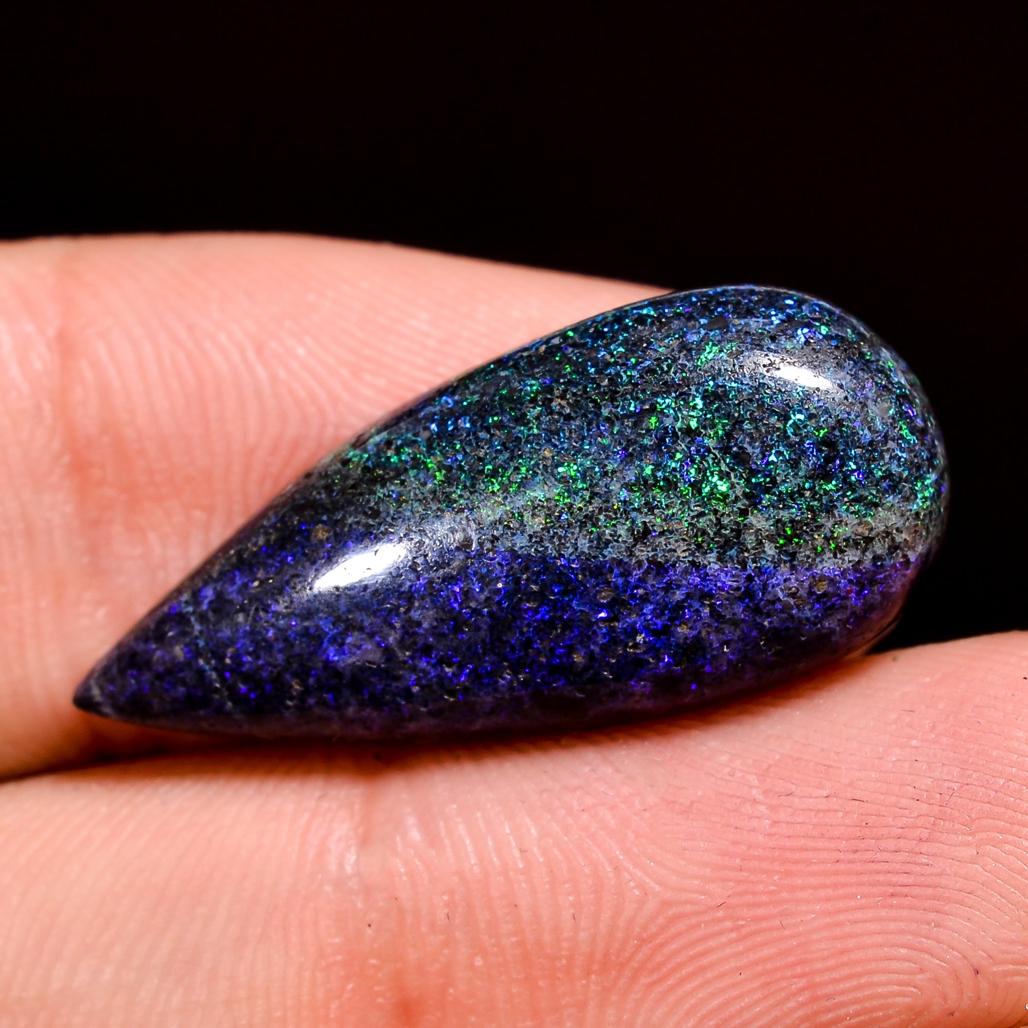 Andamooka Opal ( Fairy opal ) Natural Pear Shape Cabochon Loose Gemstone For Making Jewelry 9.5 Ct. 26X12X5 mm Y-8146