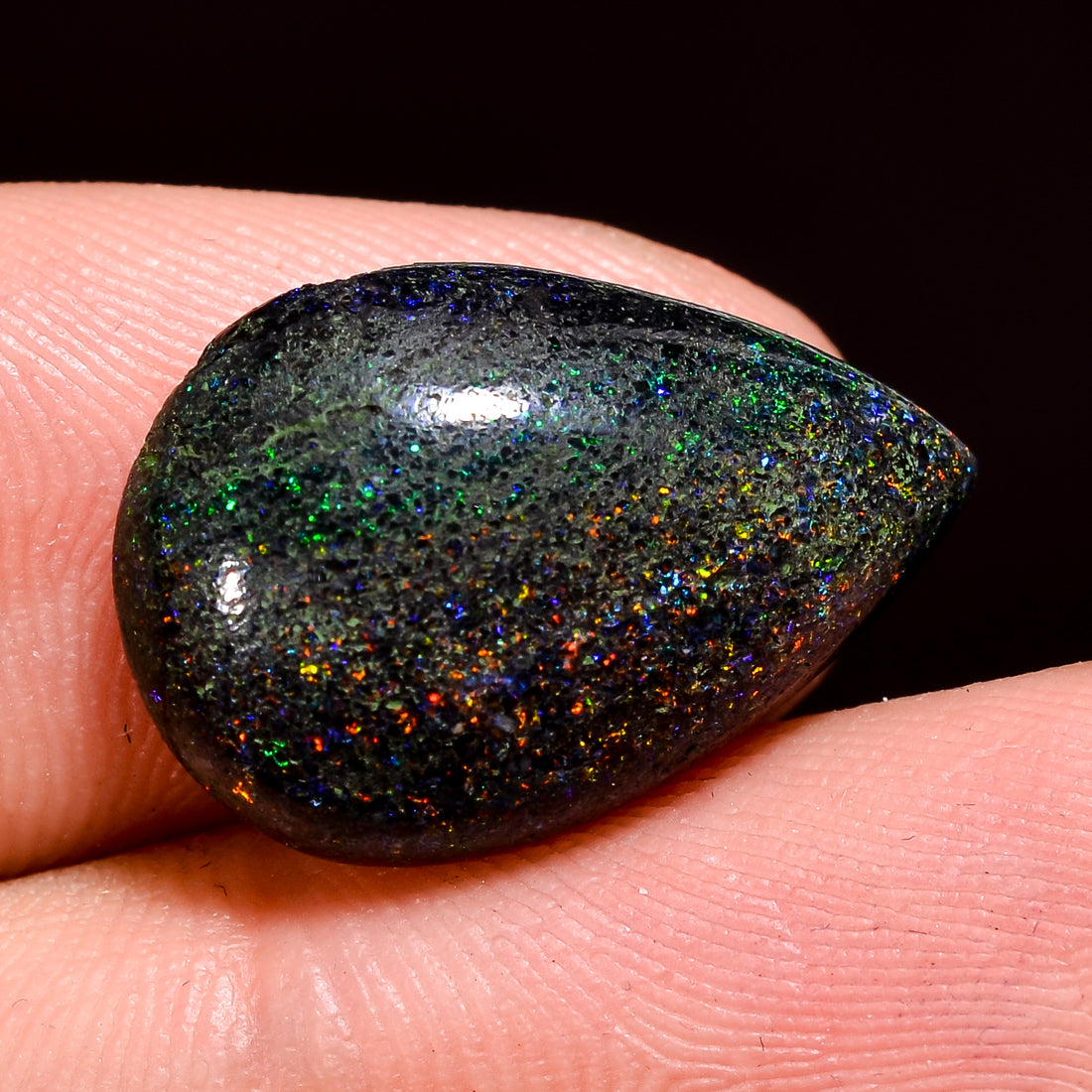 Andamooka Opal ( Fairy opal ) Natural Pear Shape Cabochon Loose Gemstone For Making Jewelry 7.5 Ct. 19X13X5 mm Y-8150