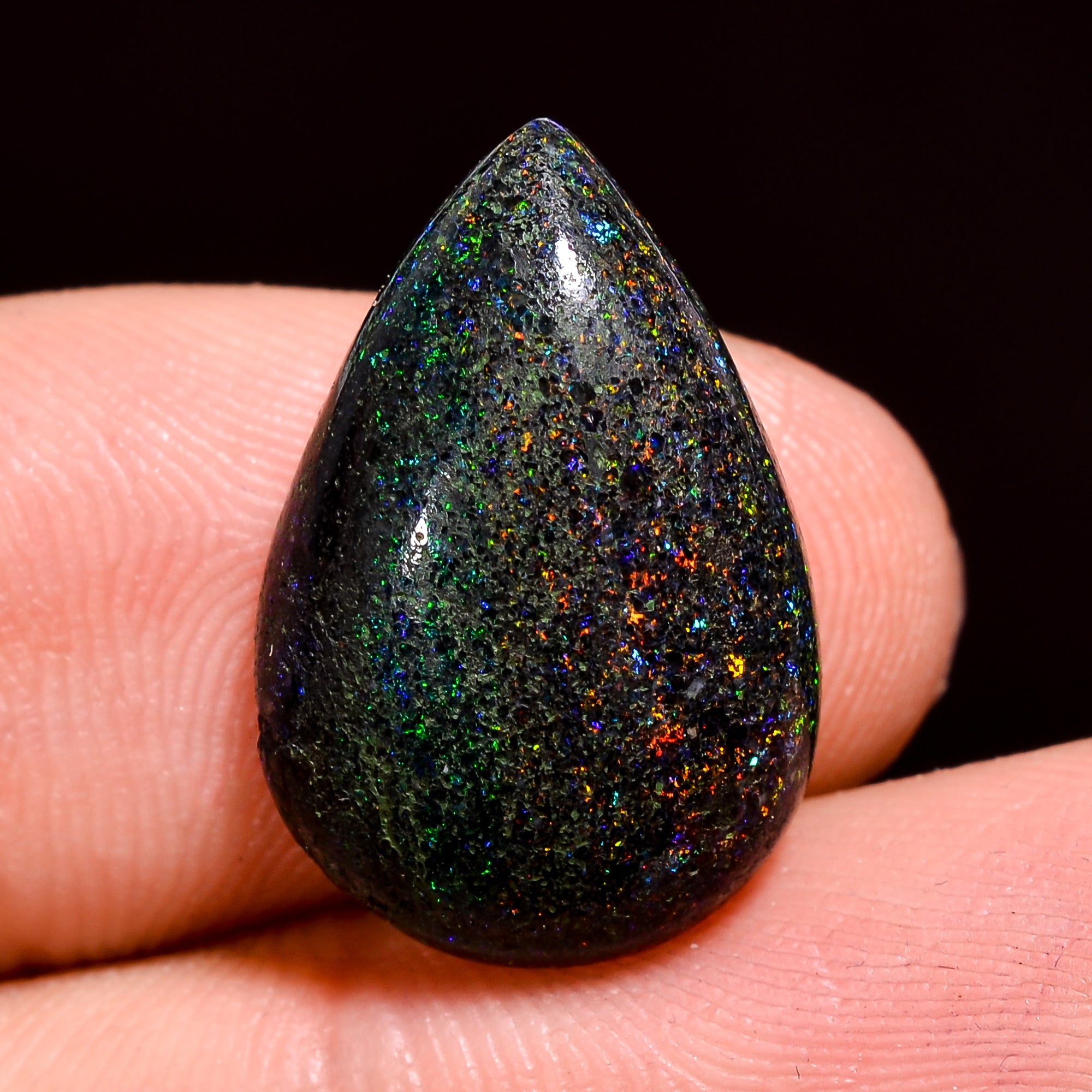Andamooka Opal ( Fairy opal ) Natural Pear Shape Cabochon Loose Gemstone For Making Jewelry 7.5 Ct. 19X13X5 mm Y-8150