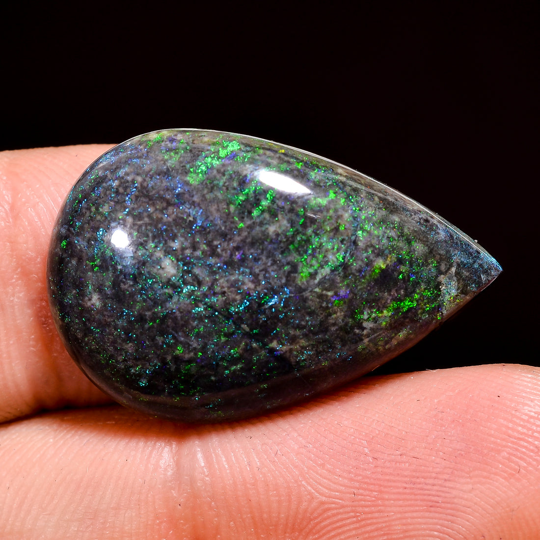 Andamooka Opal ( Fairy opal ) Natural Pear Shape Cabochon Loose Gemstone For Making Jewelry 14.5 Ct. 26X17X6 mm Y-8154