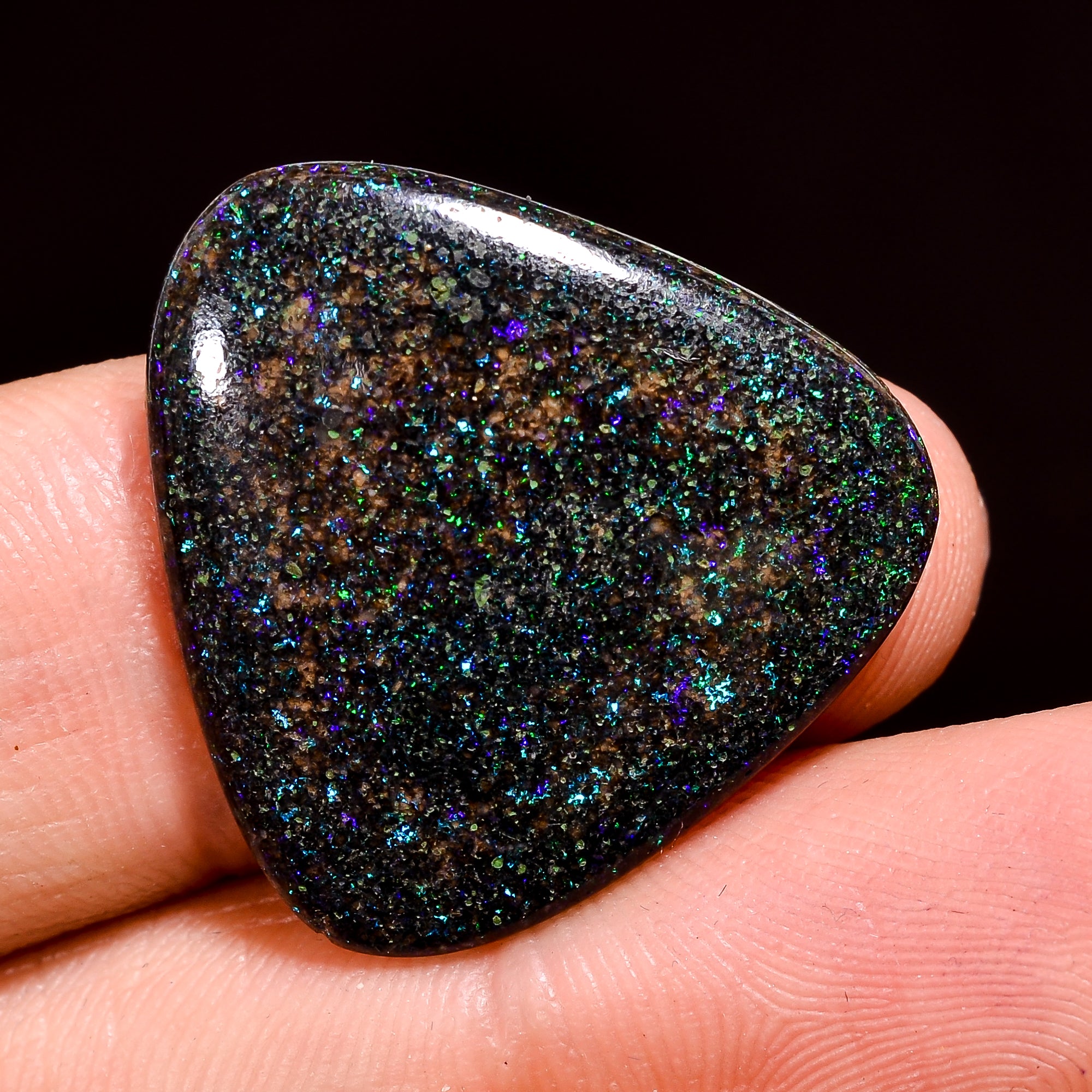 Andamooka Opal ( Fairy opal ) Natural Heart Shape Cabochon Loose Gemstone For Making Jewelry 11 Ct. 23X23X3 mm Y-8158