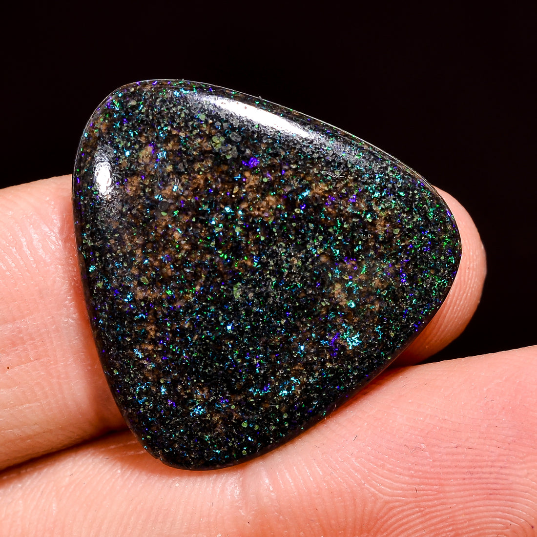 Andamooka Opal ( Fairy opal ) Natural Heart Shape Cabochon Loose Gemstone For Making Jewelry 11 Ct. 23X23X3 mm Y-8158