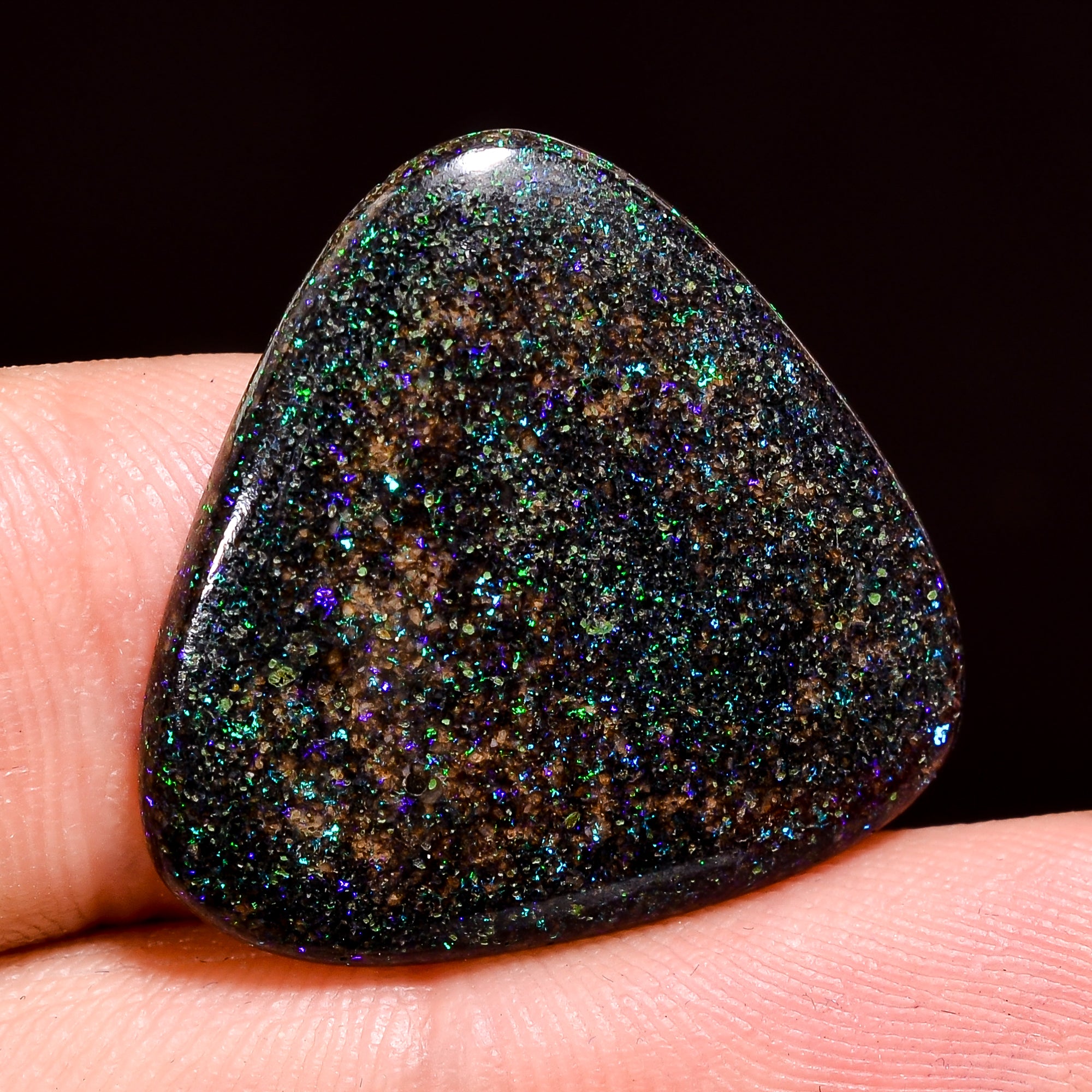 Andamooka Opal ( Fairy opal ) Natural Heart Shape Cabochon Loose Gemstone For Making Jewelry 11 Ct. 23X23X3 mm Y-8158
