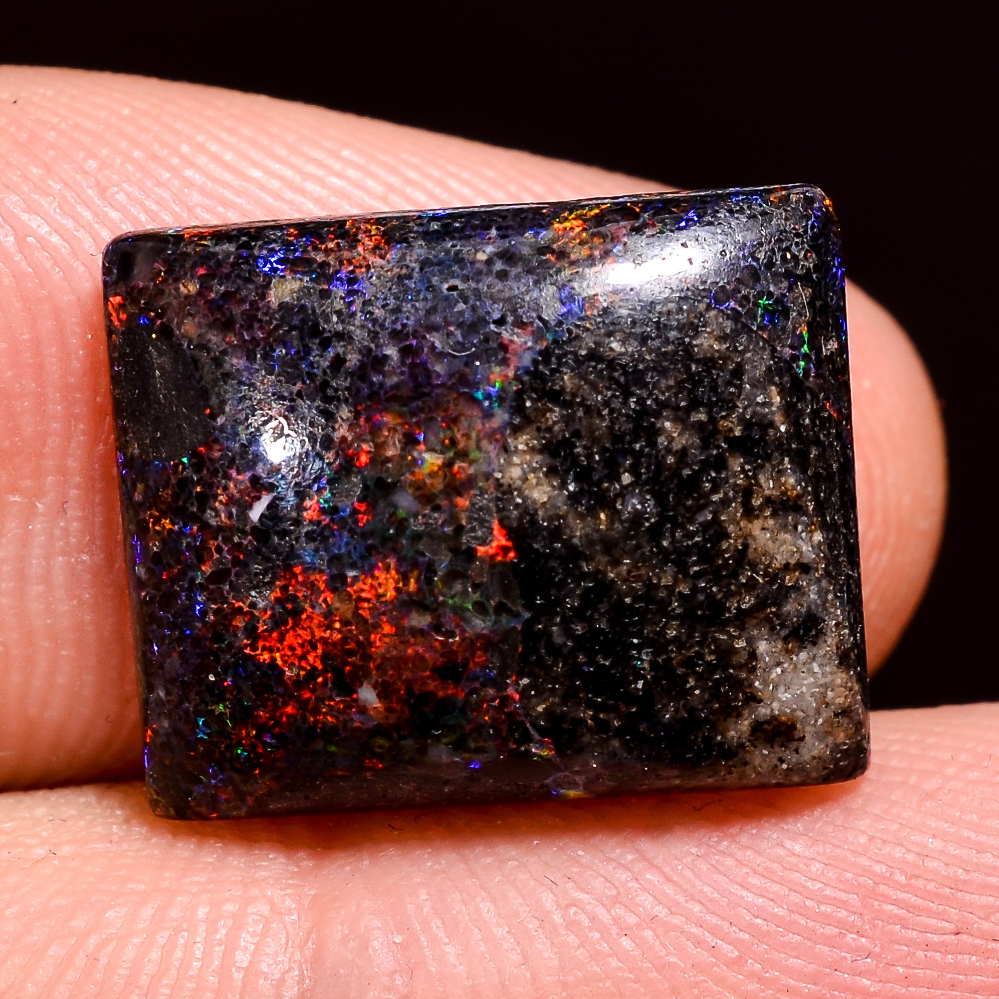Andamooka Opal ( Fairy opal ) Natural Radiant Shape Cabochon Loose Gemstone For Making Jewelry 7 Ct. 15X12X5 mm Y-8161