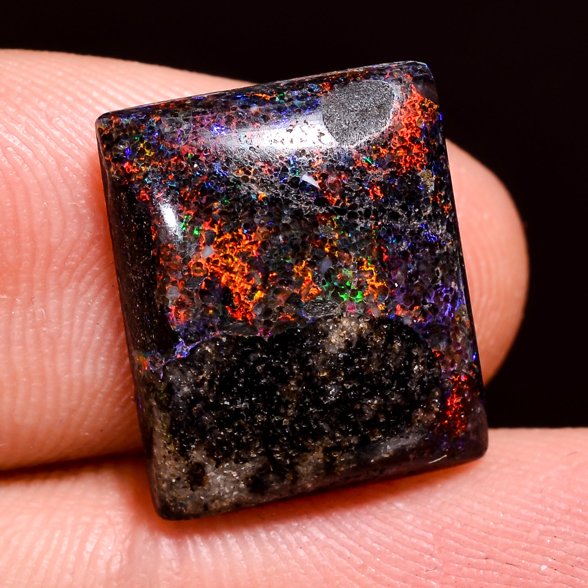Andamooka Opal ( Fairy opal ) Natural Radiant Shape Cabochon Loose Gemstone For Making Jewelry 7 Ct. 15X12X5 mm Y-8161