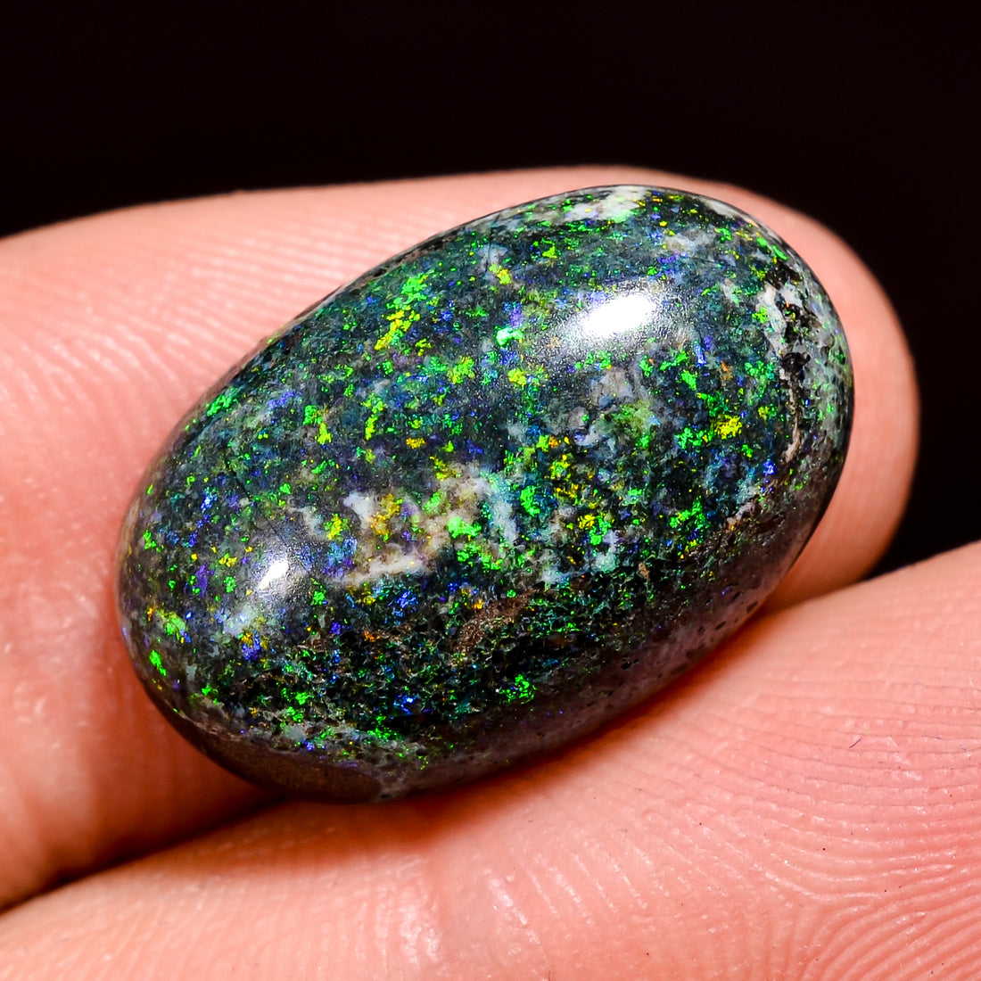 Andamooka Opal ( Fairy opal ) Natural Oval Shape Cabochon Loose Gemstone For Making Jewelry 10 Ct. 19X12X7 mm Y-8166