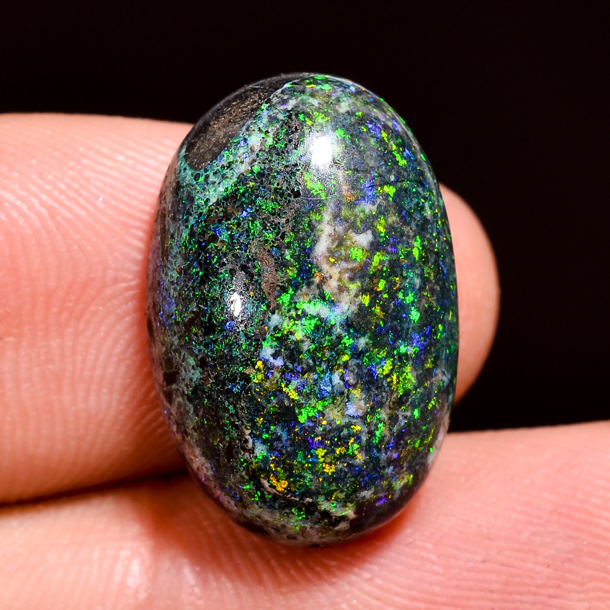 Andamooka Opal ( Fairy opal ) Natural Oval Shape Cabochon Loose Gemstone For Making Jewelry 10 Ct. 19X12X7 mm Y-8166