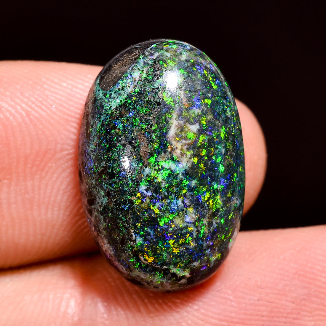 Andamooka Opal ( Fairy opal ) Natural Oval Shape Cabochon Loose Gemstone For Making Jewelry 10 Ct. 19X12X7 mm Y-8166