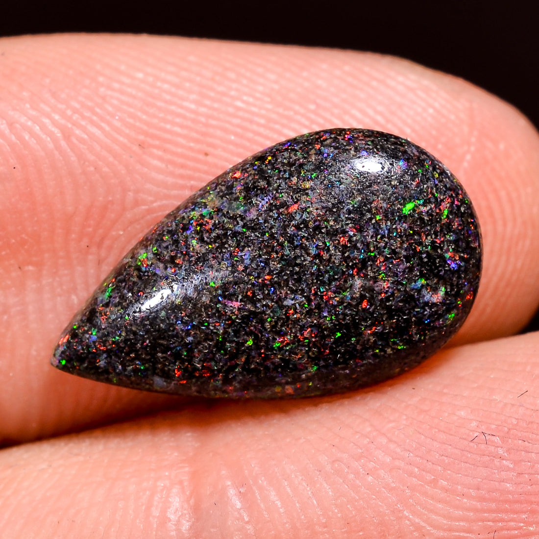 Andamooka Opal ( Fairy opal ) Natural Pear Shape Cabochon Loose Gemstone For Making Jewelry 3 Ct. 16X10X3 mm Y-8167