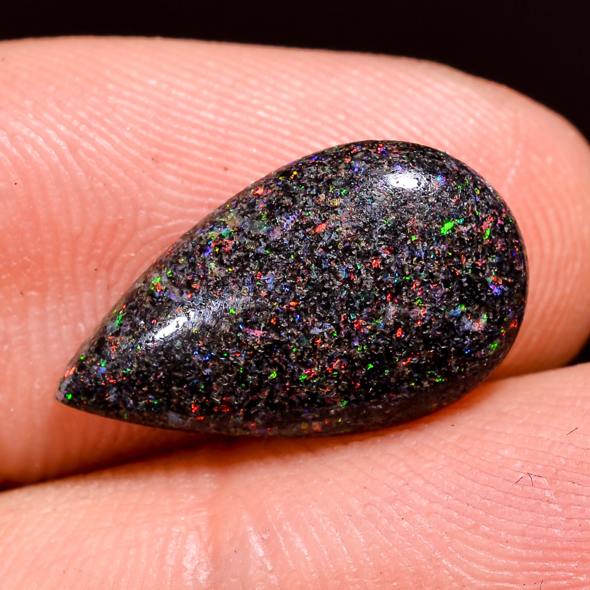 Andamooka Opal ( Fairy opal ) Natural Pear Shape Cabochon Loose Gemstone For Making Jewelry 3 Ct. 16X10X3 mm Y-8167