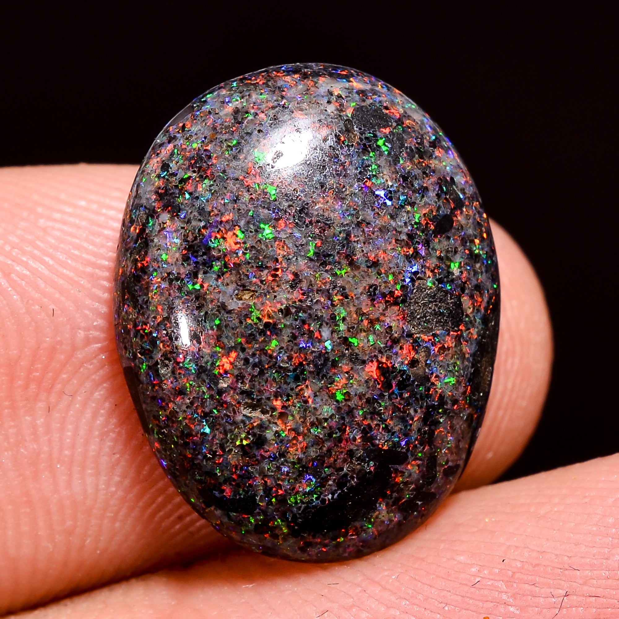 Andamooka Opal ( Fairy opal ) Natural Oval Shape Cabochon Loose Gemstone For Making Jewelry 6 Ct. 17X13X4 mm Y-8170
