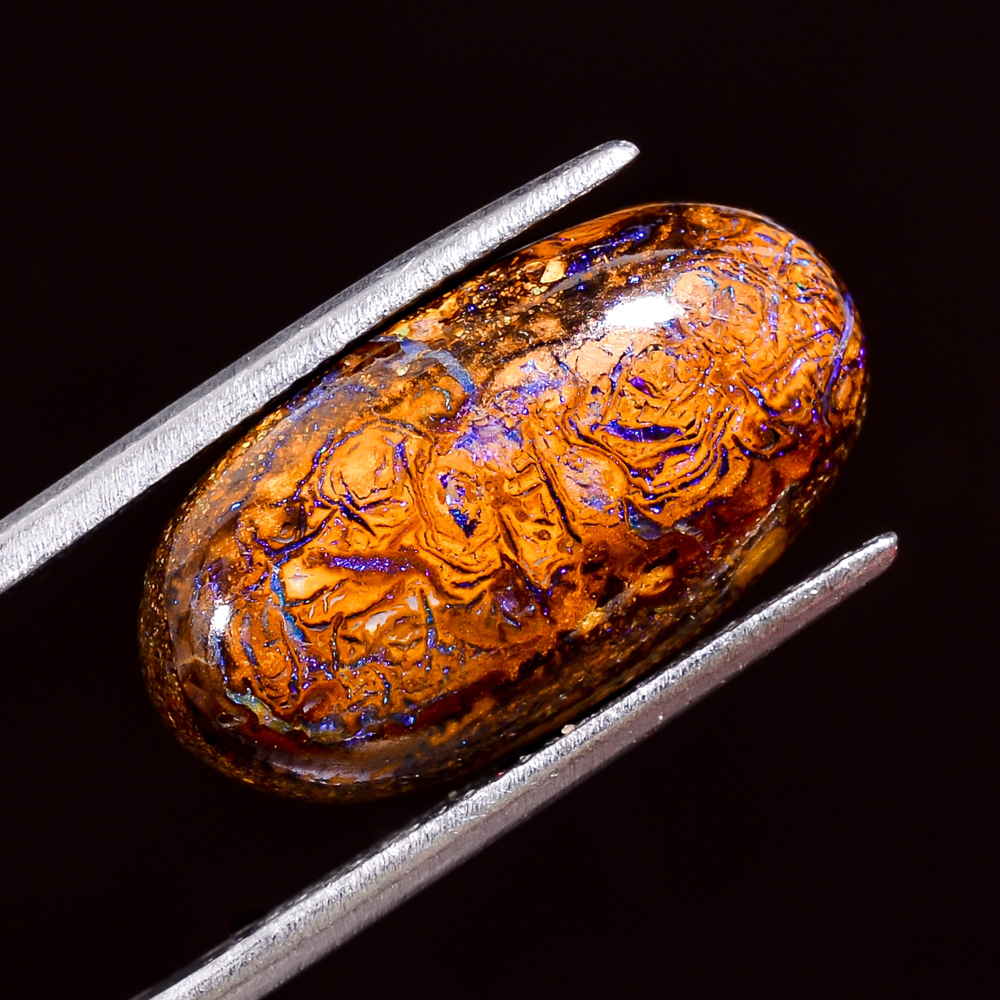 Natural Boulder Opal Oval Shape Cabochon Loose Gemstone 9 Ct. 20X11X5 mm Y-8179