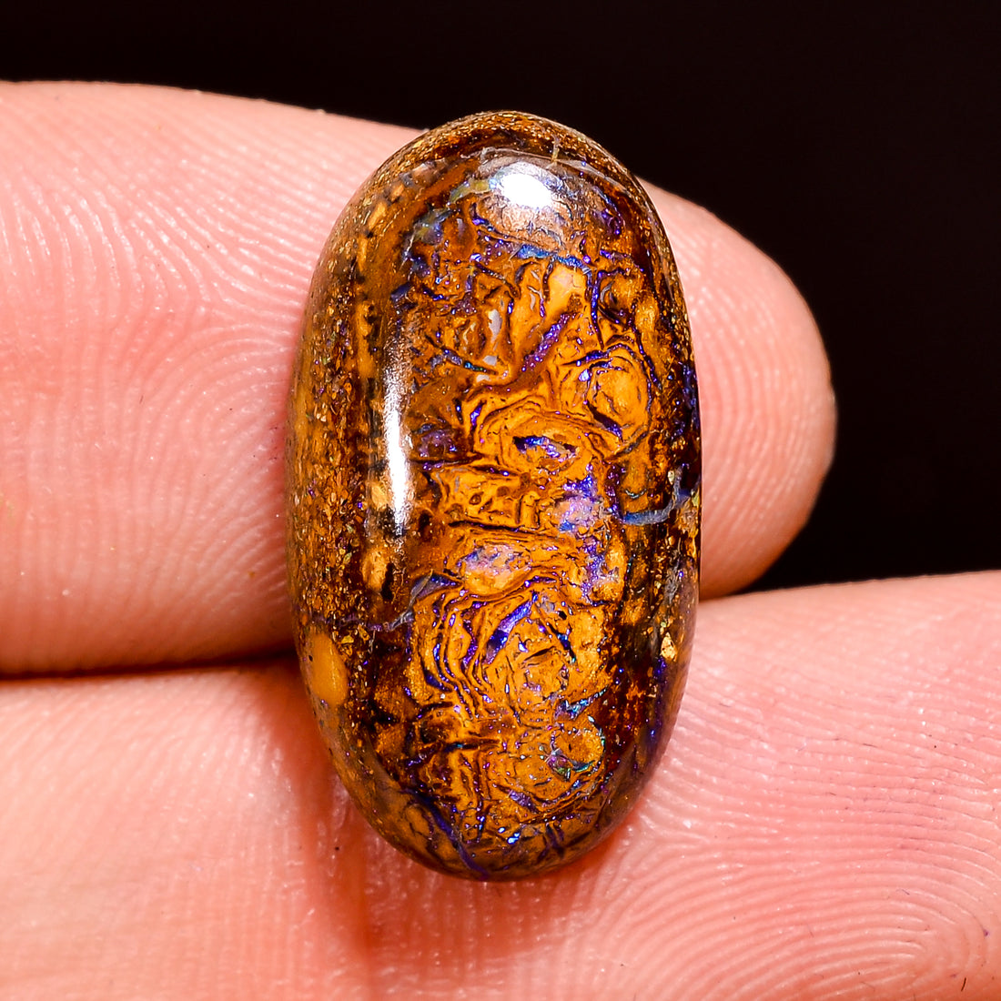 Natural Boulder Opal Oval Shape Cabochon Loose Gemstone 9 Ct. 20X11X5 mm Y-8179