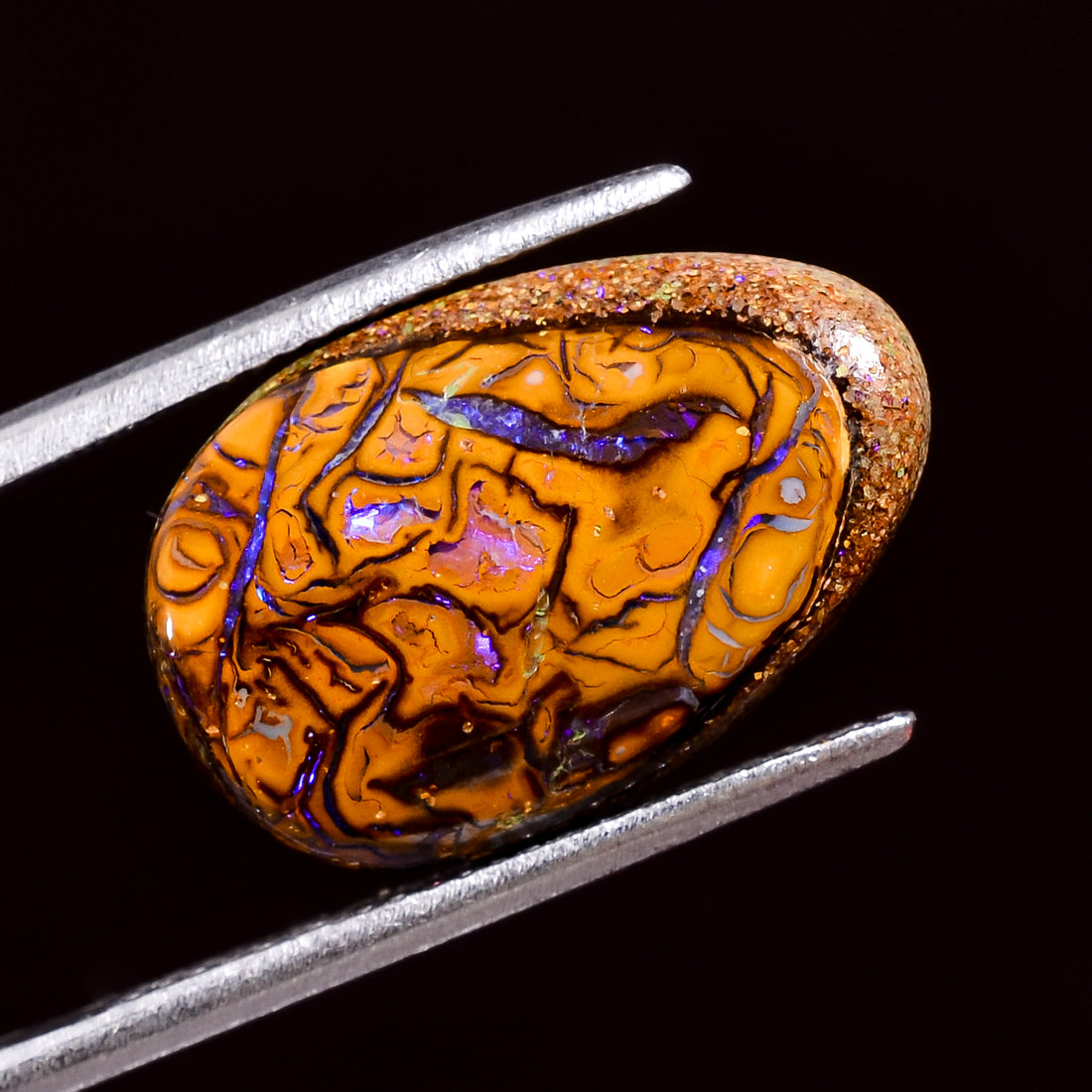 Natural Boulder Opal Fancy Shape Cabochon Loose Gemstone 7.5 Ct. 18X12X4 mm Y-8183