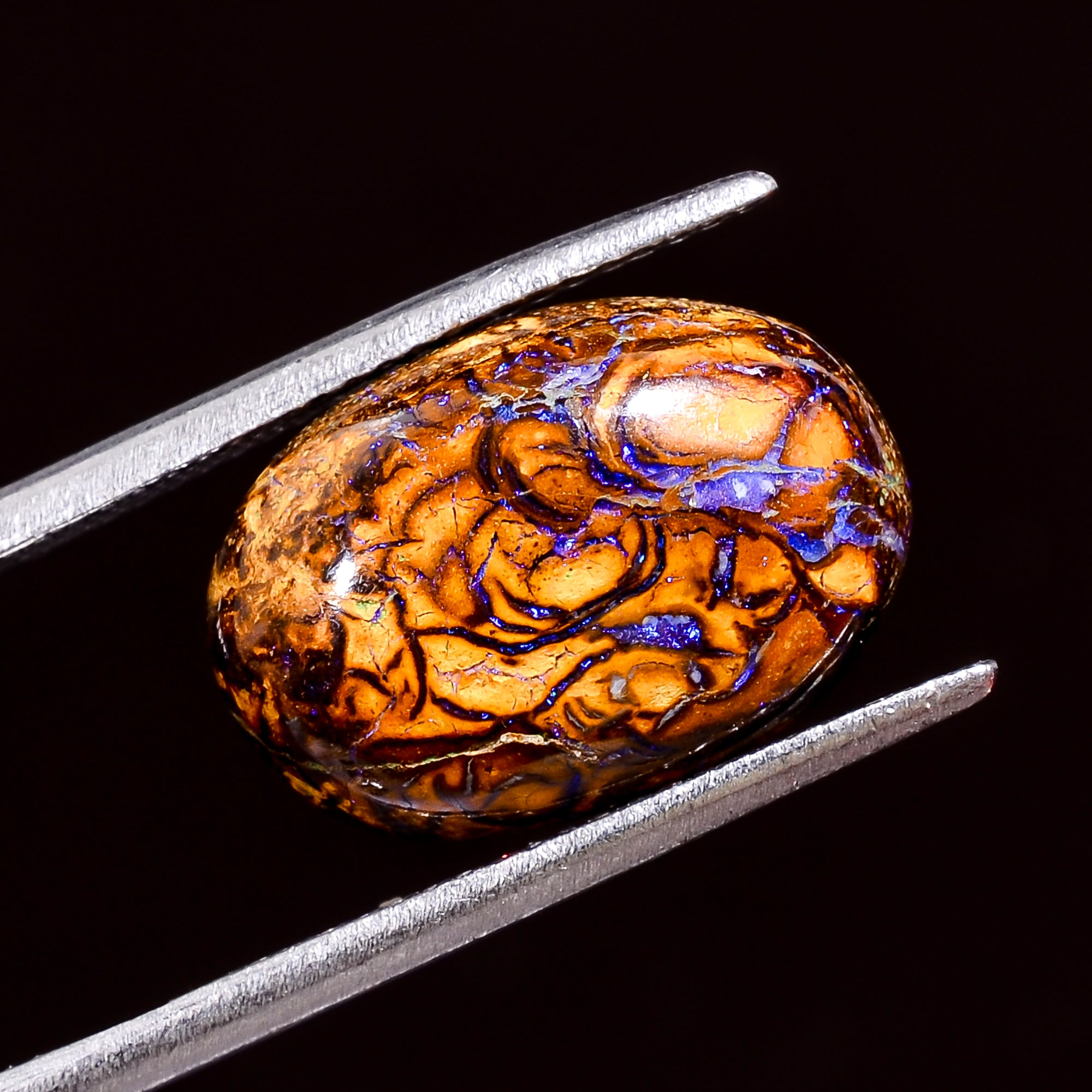 Natural Boulder Opal Oval Shape Cabochon Loose Gemstone 6 Ct.16X11X5 mm Y-8185