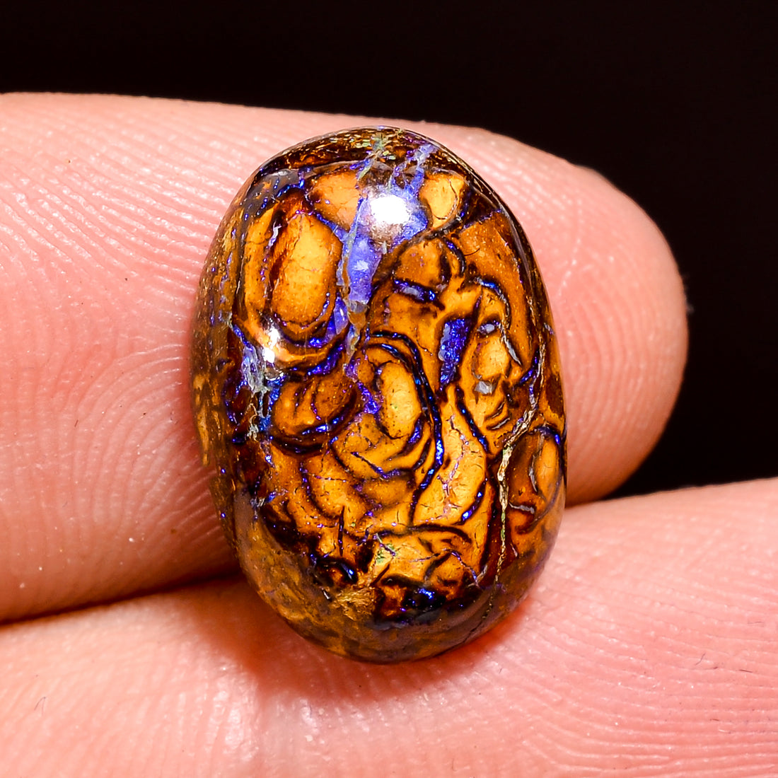 Natural Boulder Opal Oval Shape Cabochon Loose Gemstone 6 Ct.16X11X5 mm Y-8185