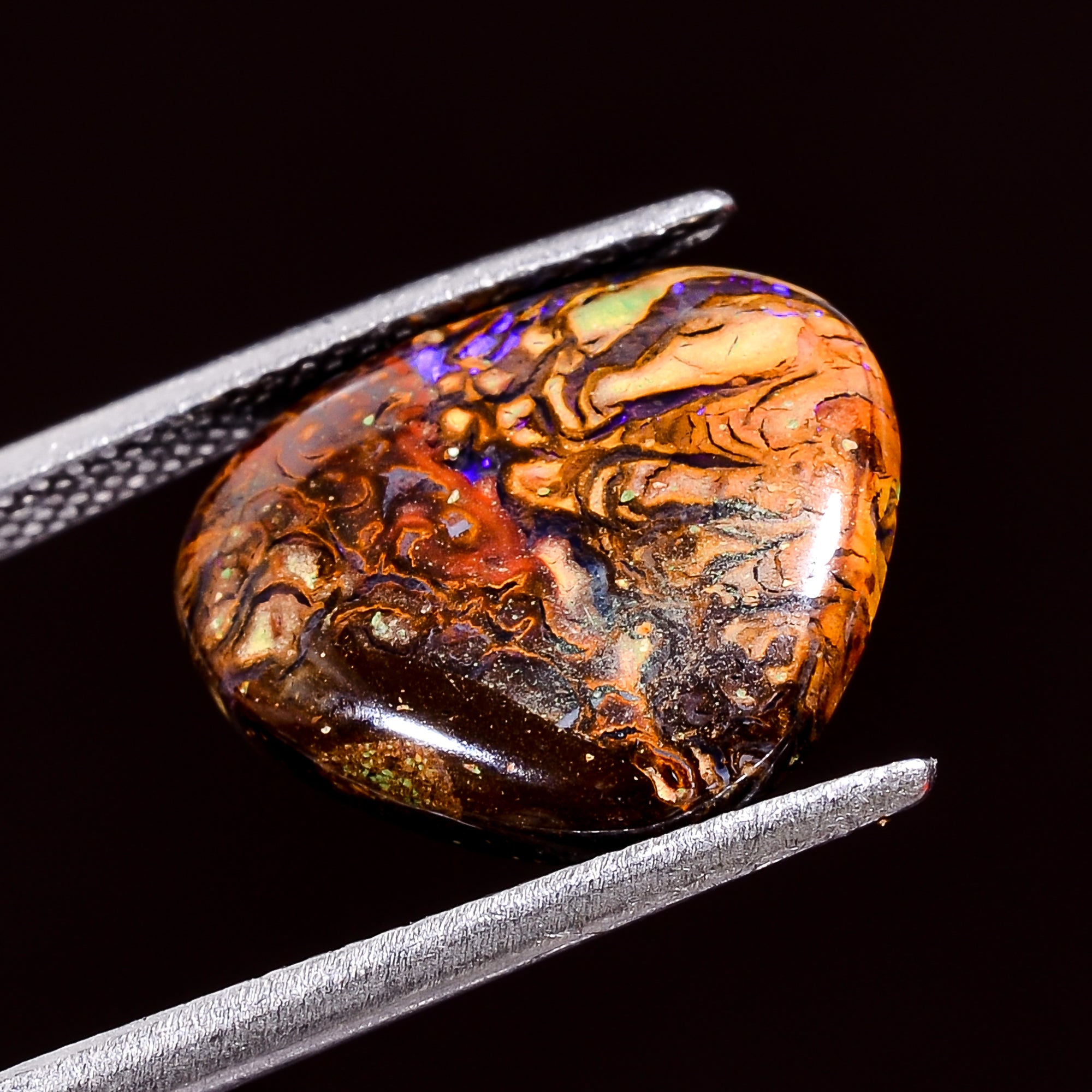 Natural Boulder Opal Fancy Shape Cabochon Loose Gemstone 5 Ct. 15X13X4 mm Y-8187