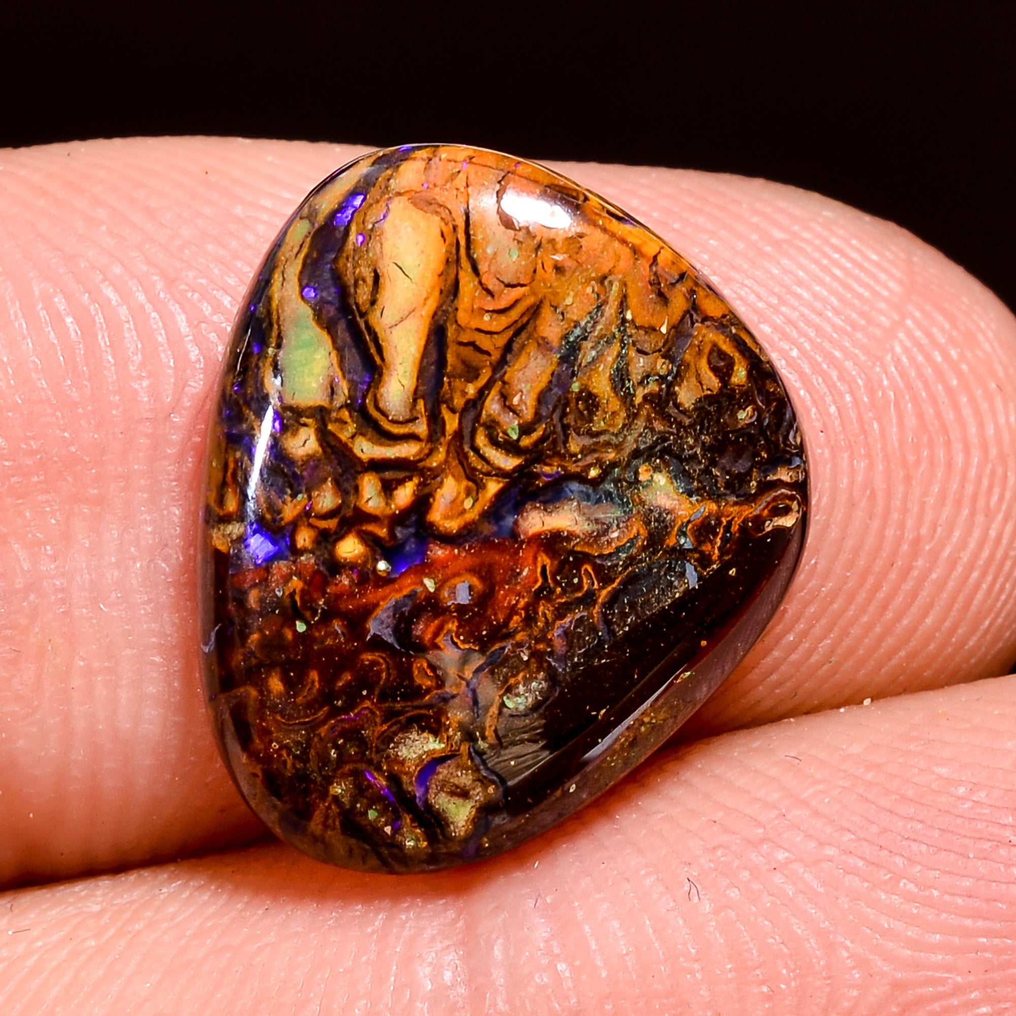 Natural Boulder Opal Fancy Shape Cabochon Loose Gemstone 5 Ct. 15X13X4 mm Y-8187