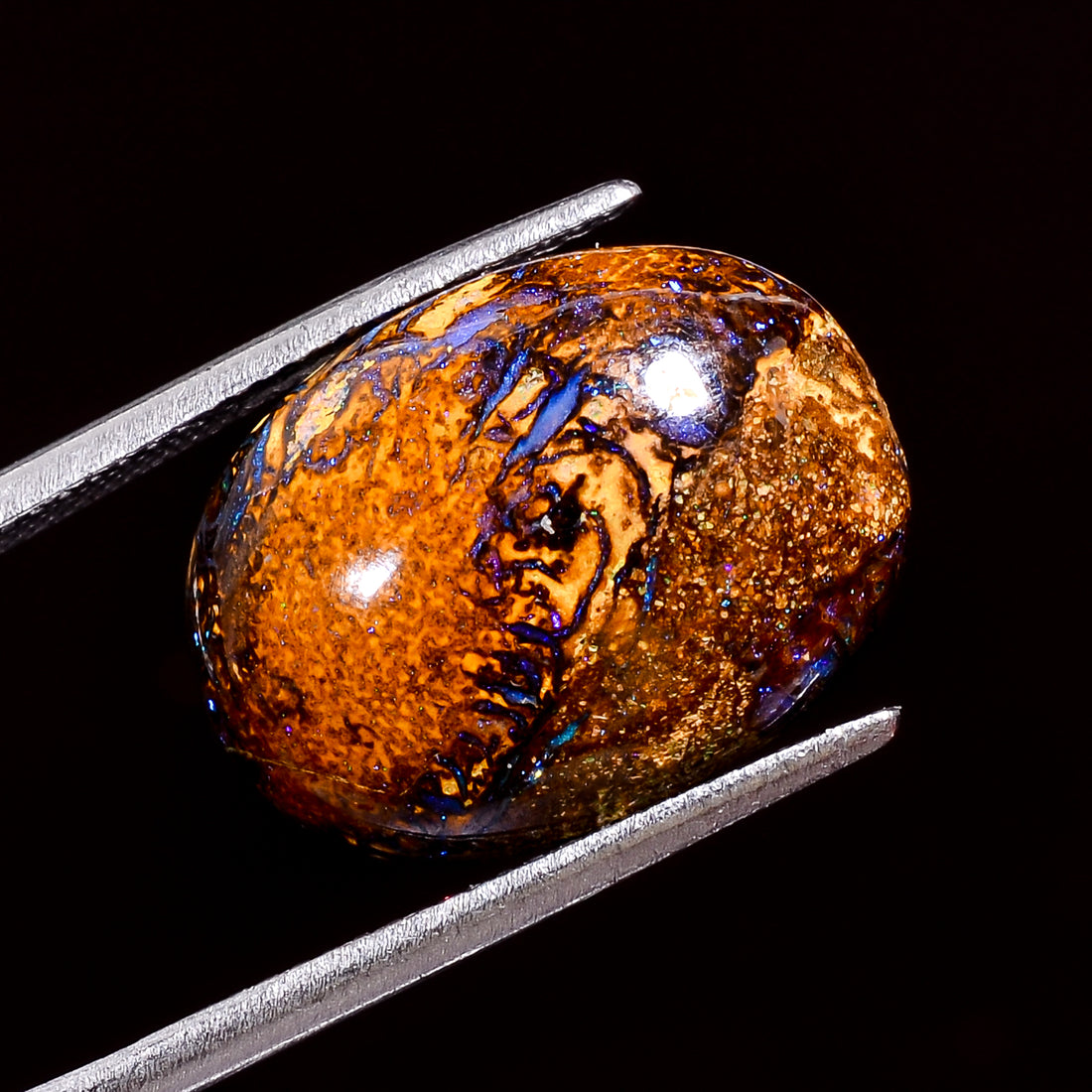 Natural Boulder Opal Oval Shape Cabochon Loose Gemstone 8.5 Ct. 17X13X5 mm Y-8188