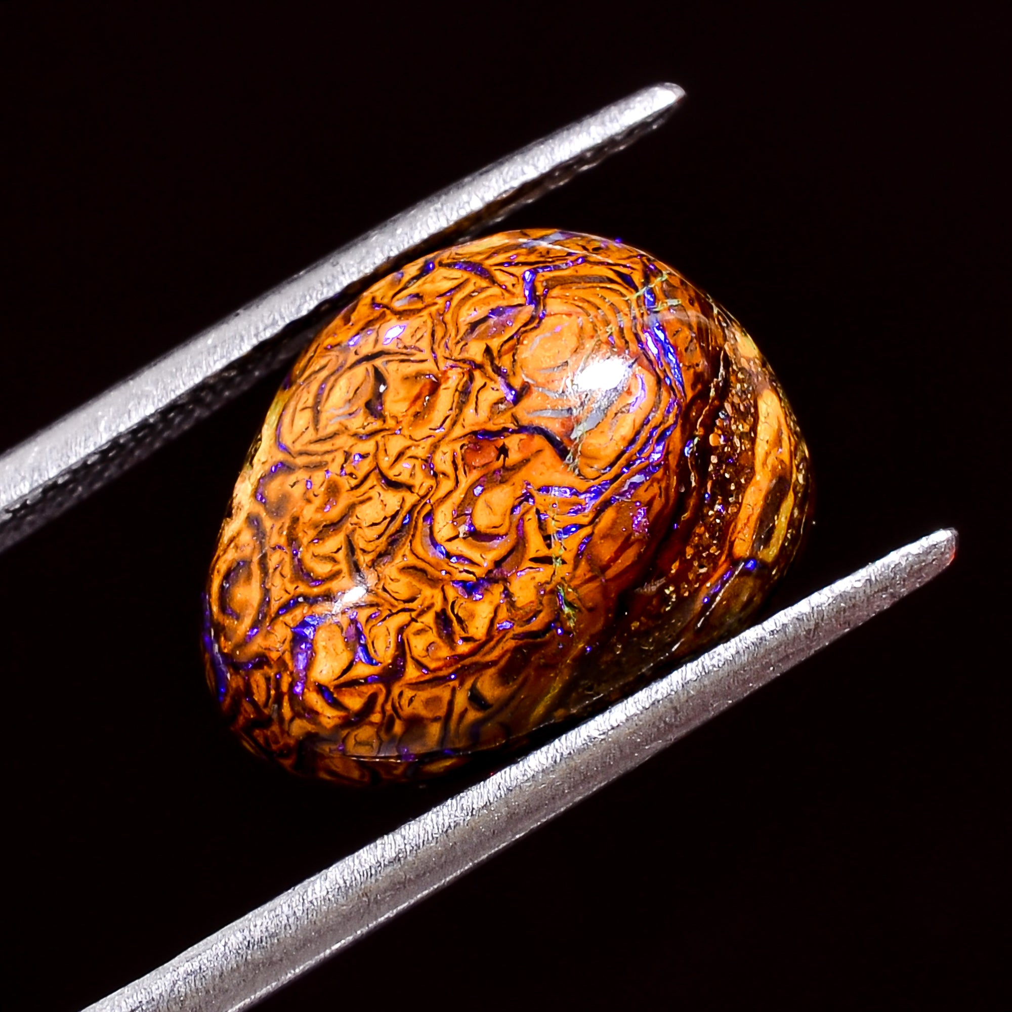 Natural Boulder Opal Fancy Shape Cabochon Loose Gemstone 6.5 Ct. 14X11X6 mm Y-8189