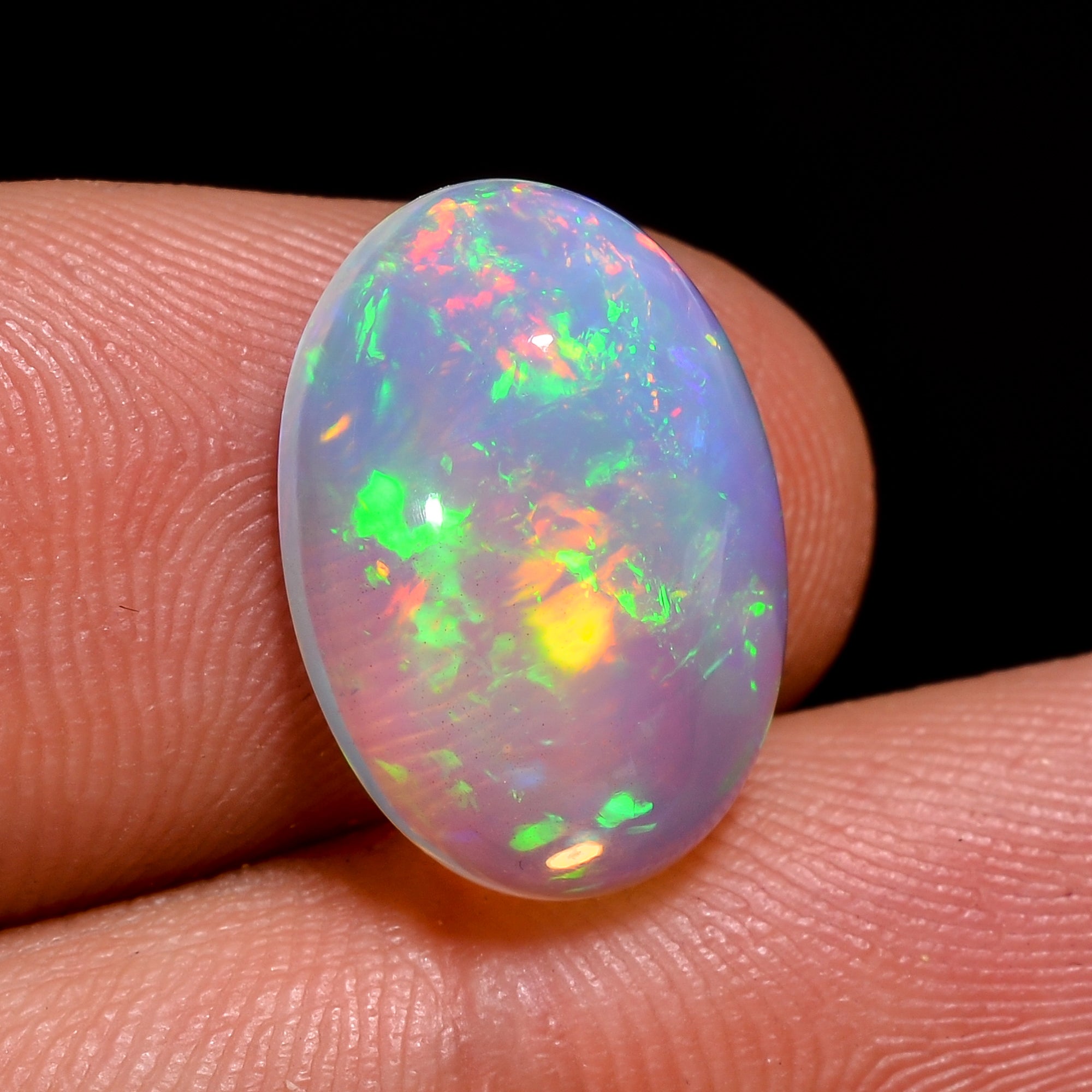 Ethiopian Opal Natural Oval Shape Cabochon Loose Gemstone For Making Jewelry 4.5 Ct. 15X11X6 mm Y-8195