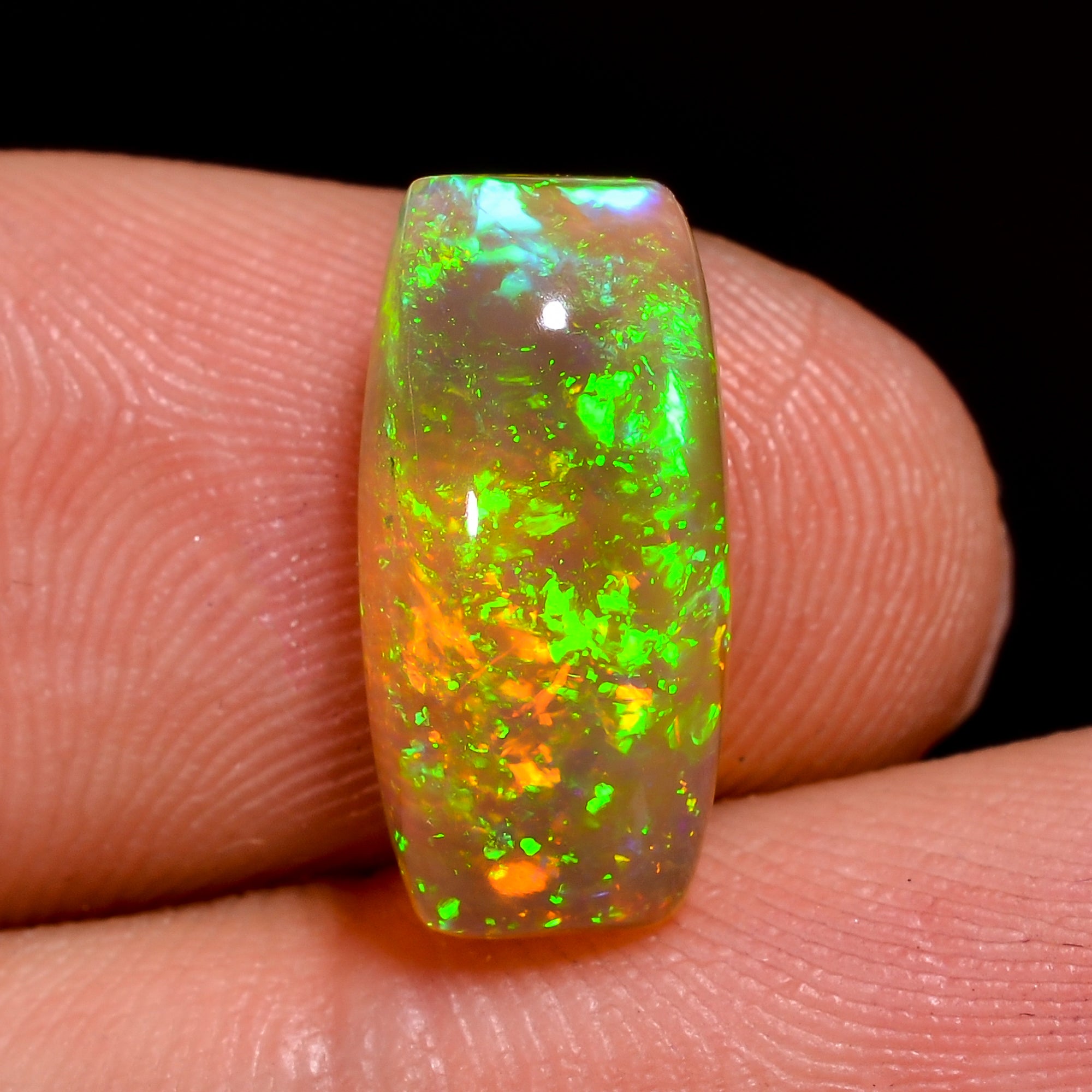 Ethiopian Opal Natural Radiant Shape Cabochon Loose Gemstone For Making Jewelry 3 Ct. 14X7X5 mm Y-8198