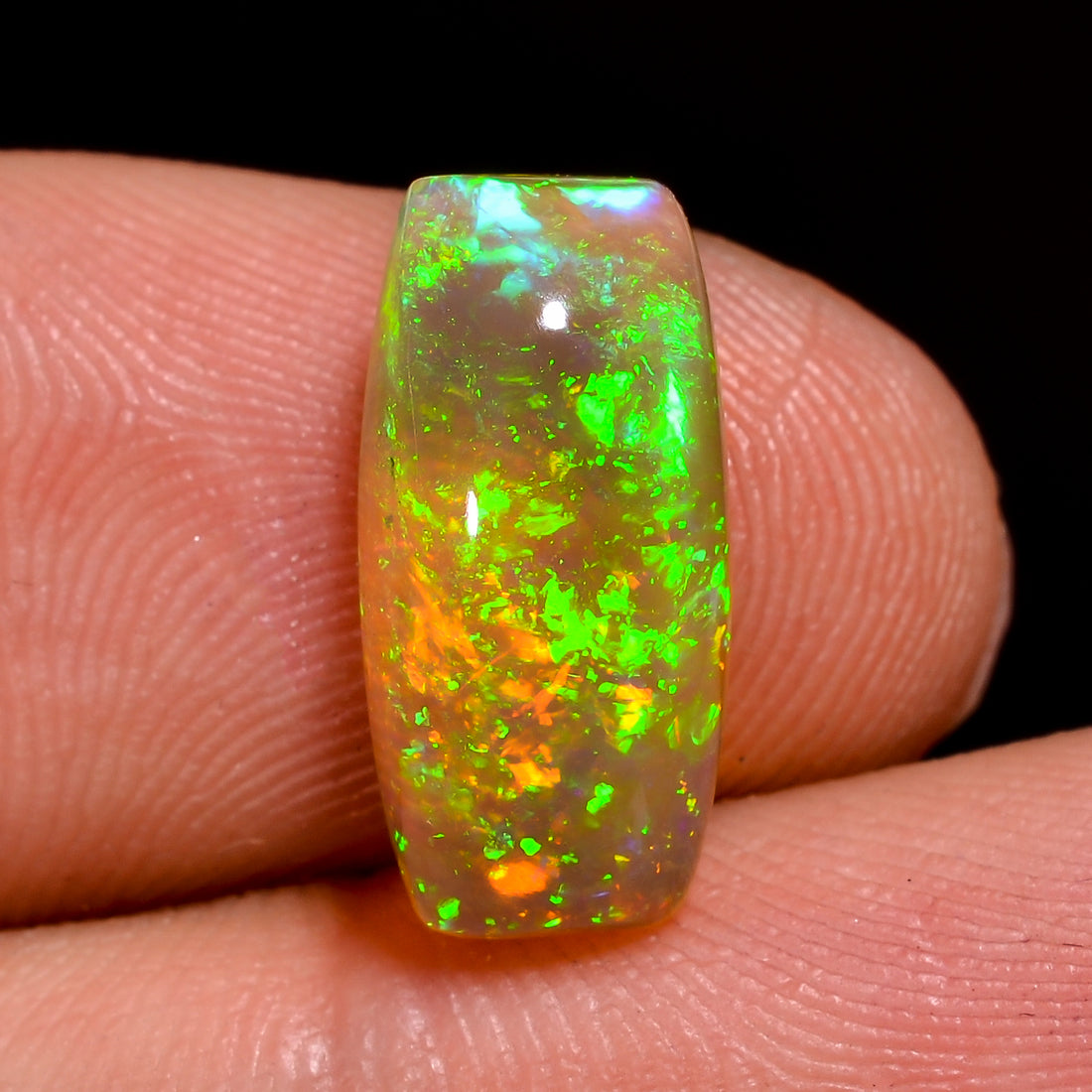 Ethiopian Opal Natural Radiant Shape Cabochon Loose Gemstone For Making Jewelry 3 Ct. 14X7X5 mm Y-8198