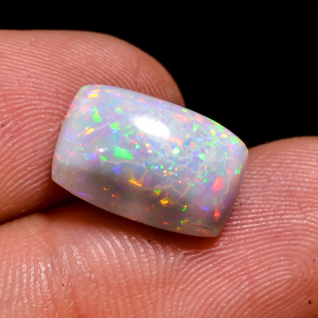 Ethiopian Opal Natural Radiant Shape Cabochon Loose Gemstone For Making Jewelry 3 Ct. 13X8X7 mm Y-8199
