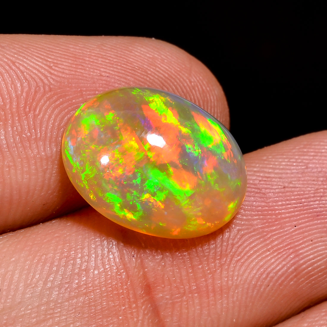 Ethiopian Opal Natural Oval Shape Cabochon Loose Gemstone For Making Jewelry 5 Ct. 15X11X6 mm Y-8210