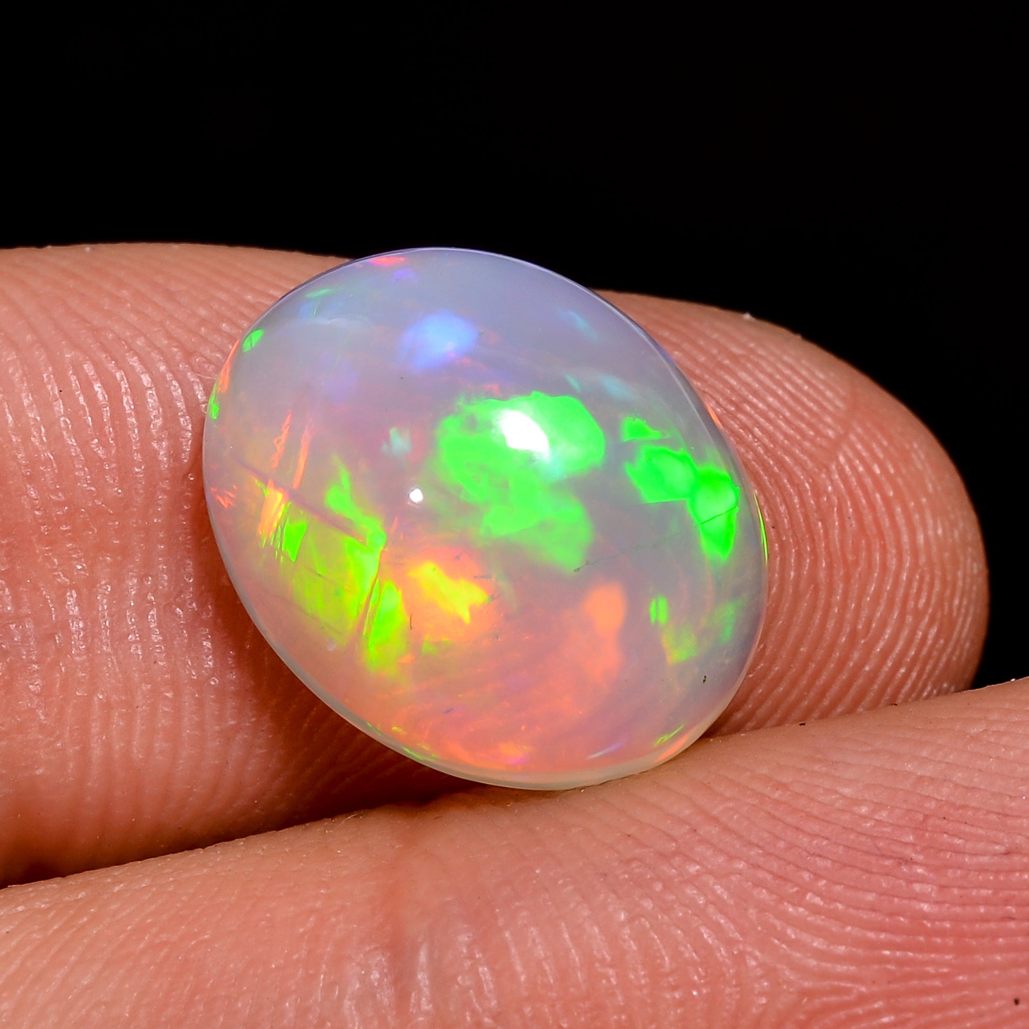 Ethiopian Opal Natural Oval Shape Cabochon Loose Gemstone For Making Jewelry 5 Ct. 14X11X7 mm Y-8211