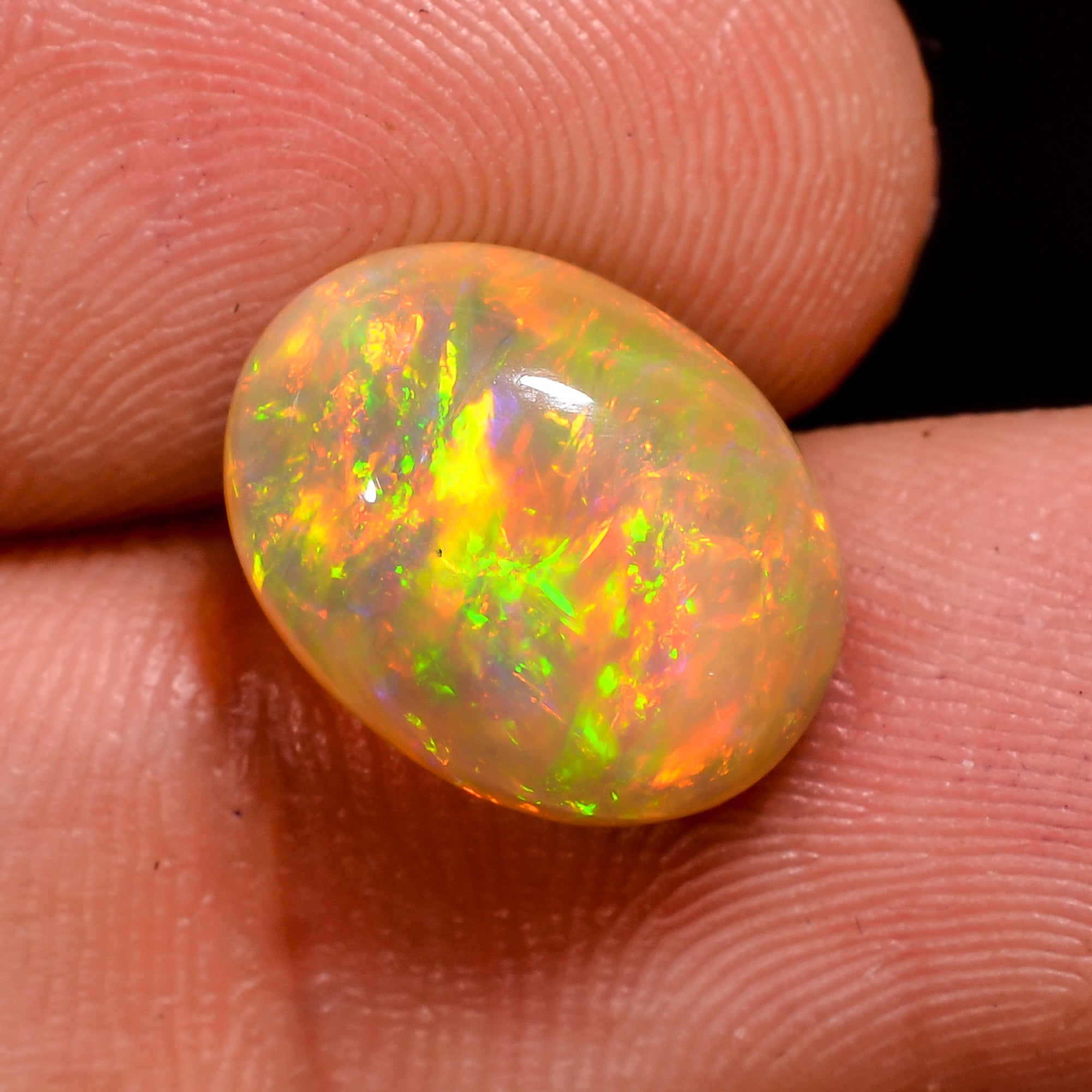 Ethiopian Opal Natural Oval Shape Cabochon Loose Gemstone For Making Jewelry 3 Ct. 12X9X5 mm Y-8229