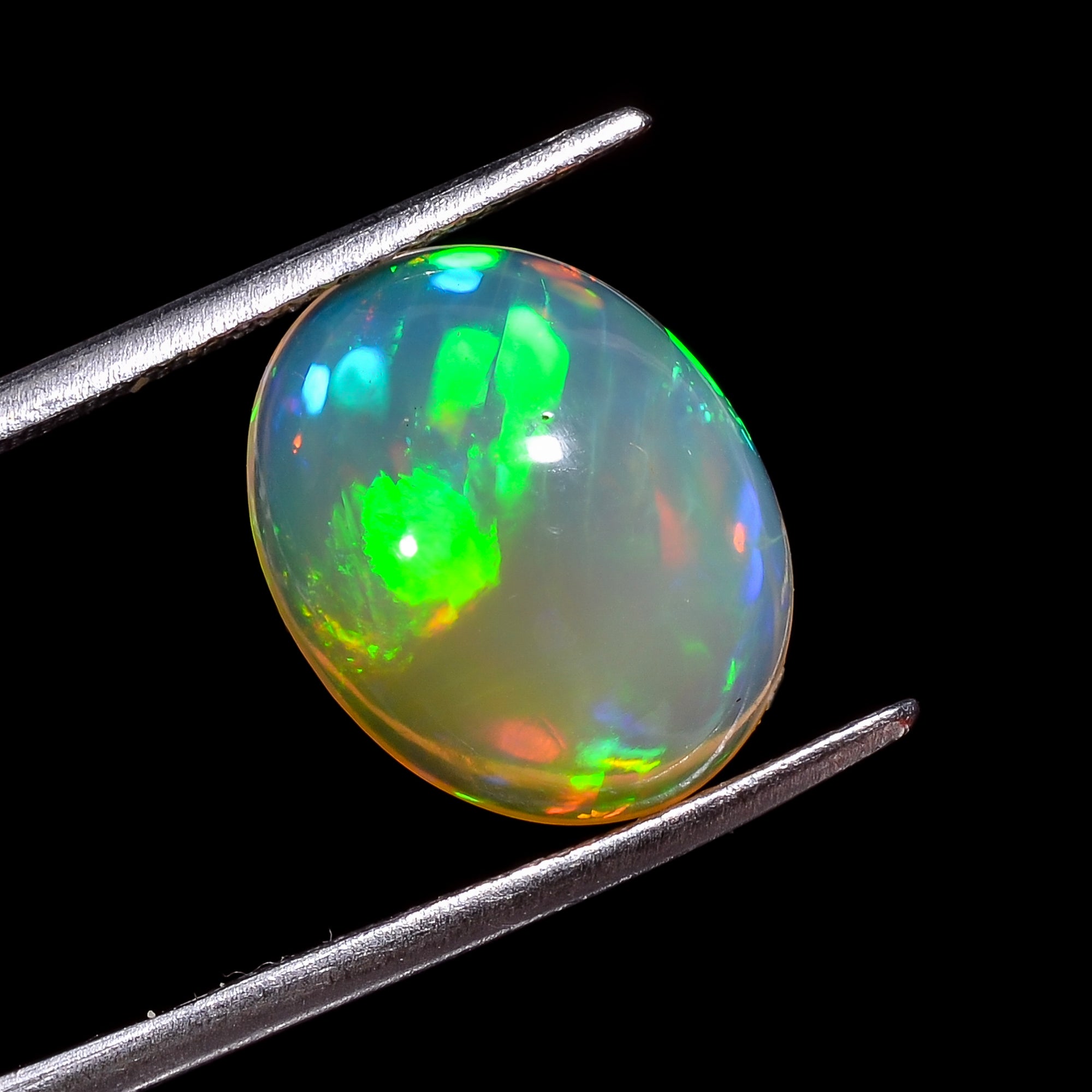 Ethiopian Opal Natural Oval Shape Cabochon Loose Gemstone For Making Jewelry 4.5 Ct. 15X12X5 mm Y-8230