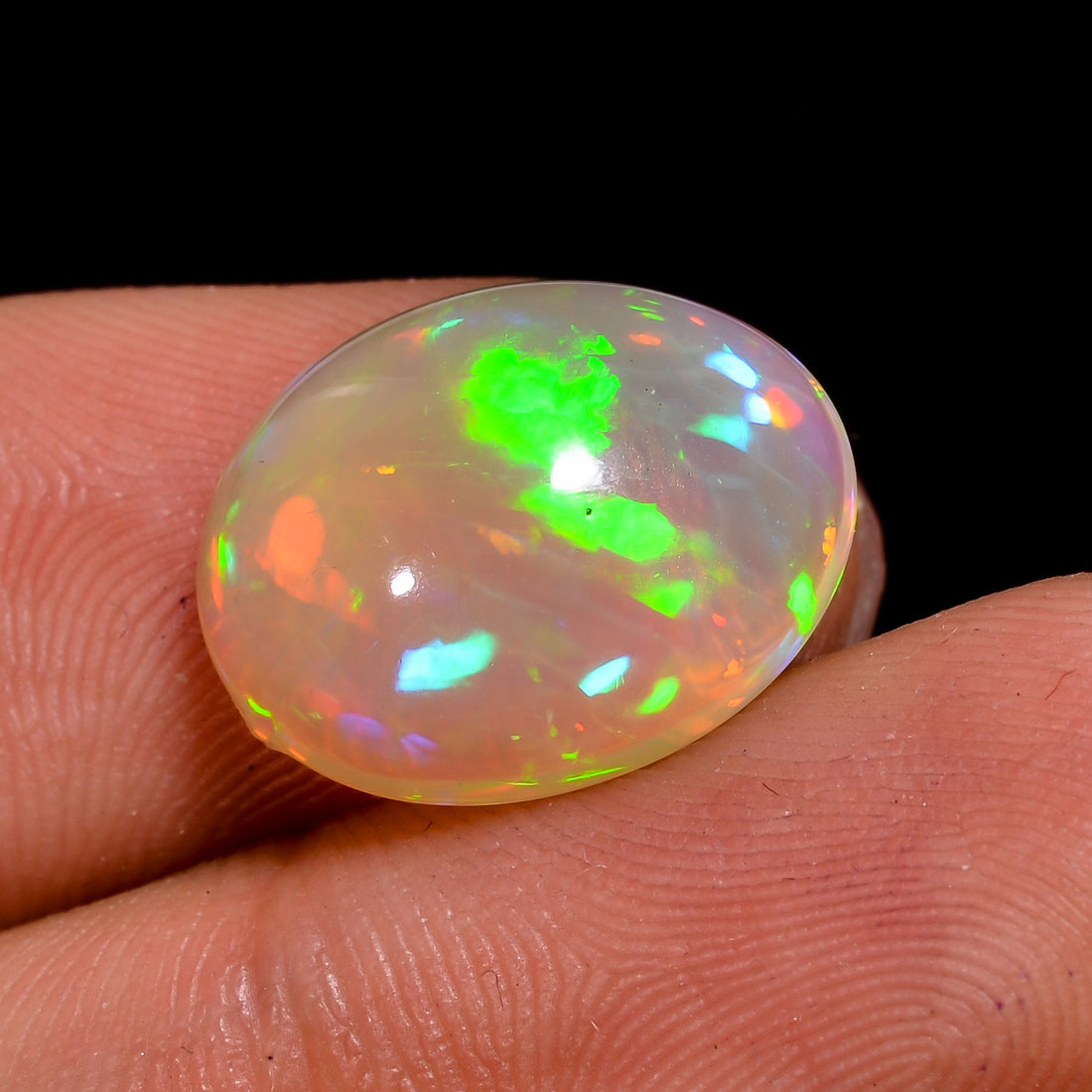 Ethiopian Opal Natural Oval Shape Cabochon Loose Gemstone For Making Jewelry 4.5 Ct. 15X12X5 mm Y-8230