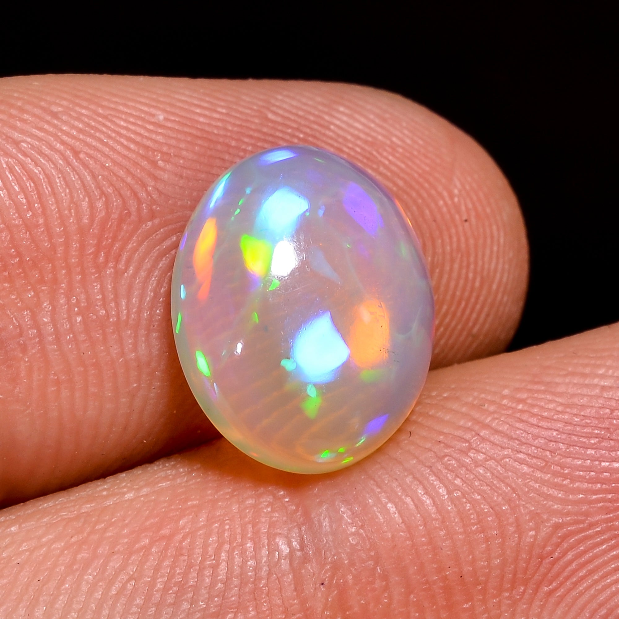 Ethiopian Opal Natural Oval Shape Cabochon Loose Gemstone For Making Jewelry 3 Ct. 12X10X5 mm Y-8232