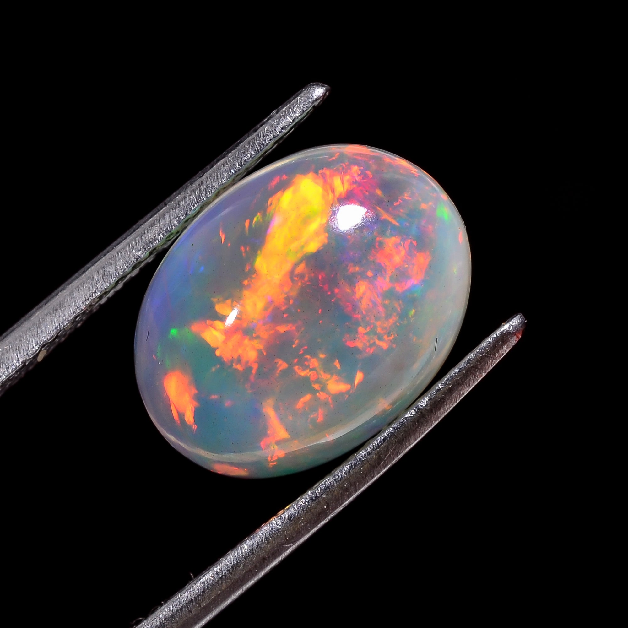 Ethiopian Opal Natural Oval Shape Cabochon Loose Gemstone For Making Jewelry 3.5 Ct. 13X10X5 mm Y-8235