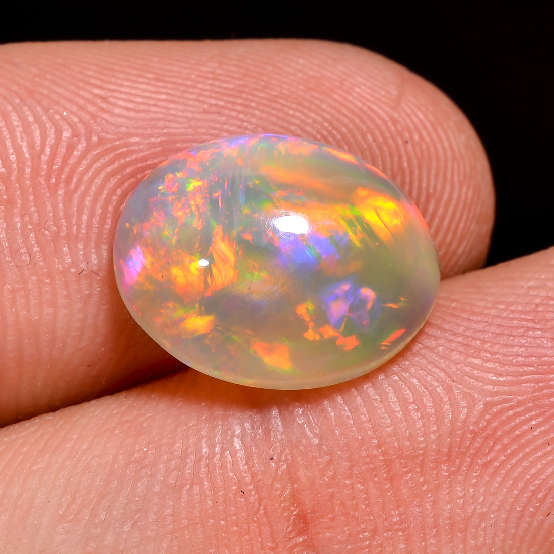 Ethiopian Opal Natural Oval Shape Cabochon Loose Gemstone For Making Jewelry 3.5 Ct. 13X10X5 mm Y-8235