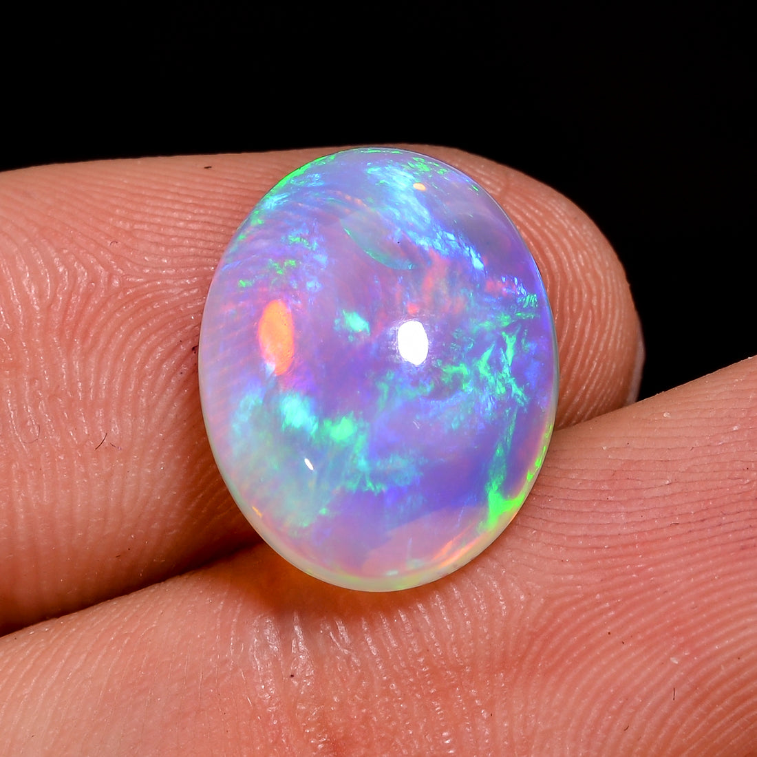 Ethiopian Opal Natural Oval Shape Cabochon Loose Gemstone For Making Jewelry 4.5 Ct. 15X12X5 mm Y-8236